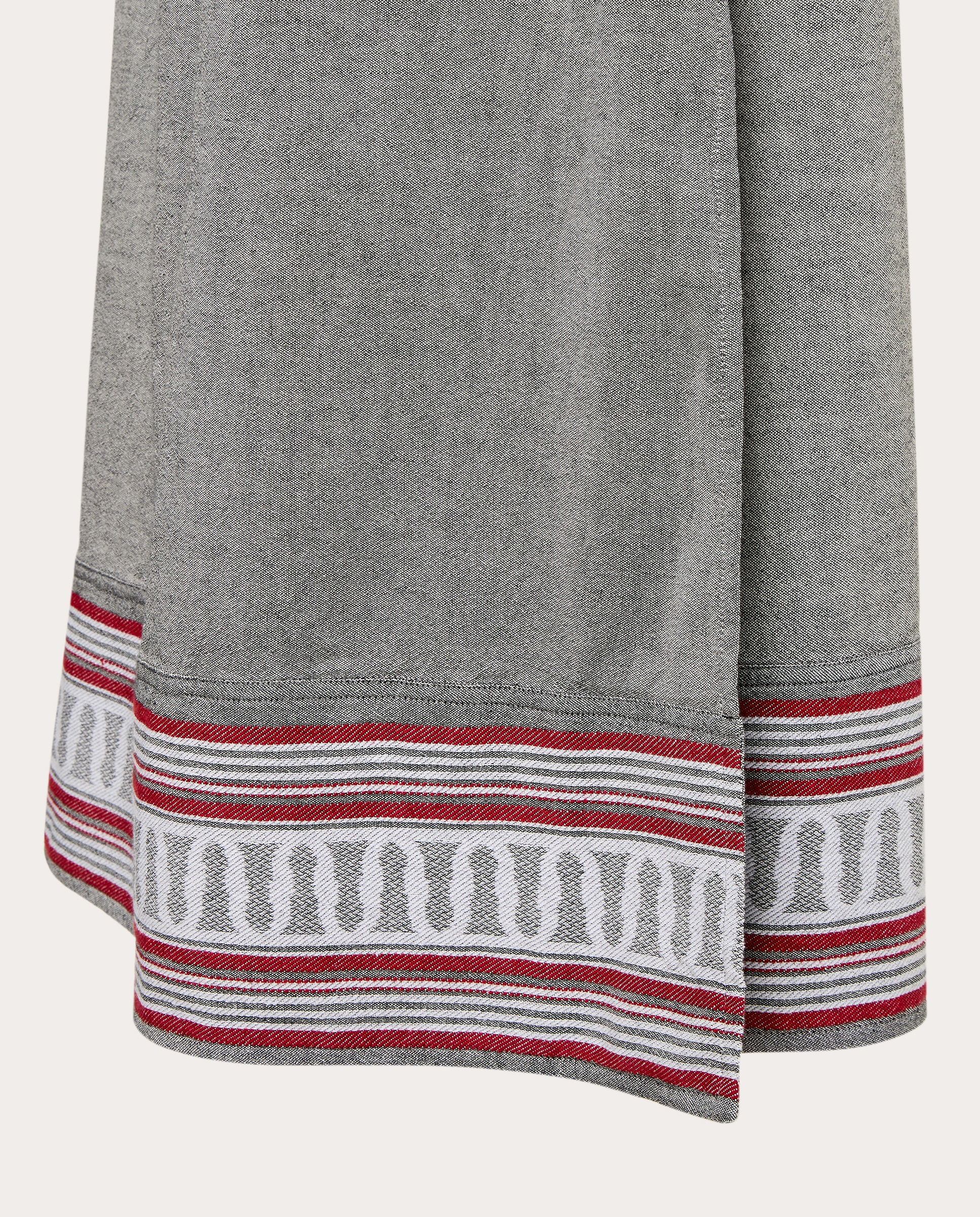 Vestido comprido de algodão Cinzento-5