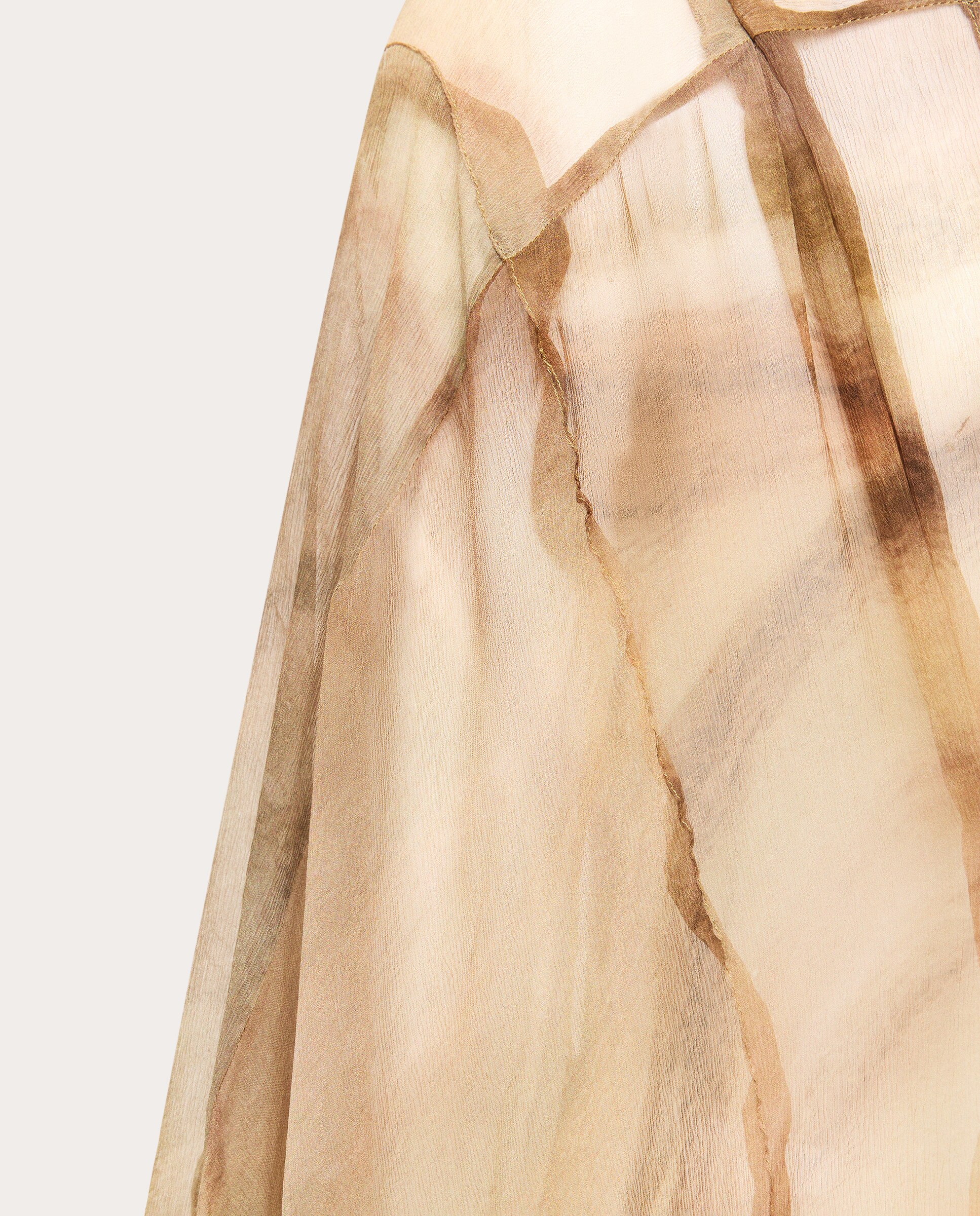 Kaftan Sereia de Seda Bege-4