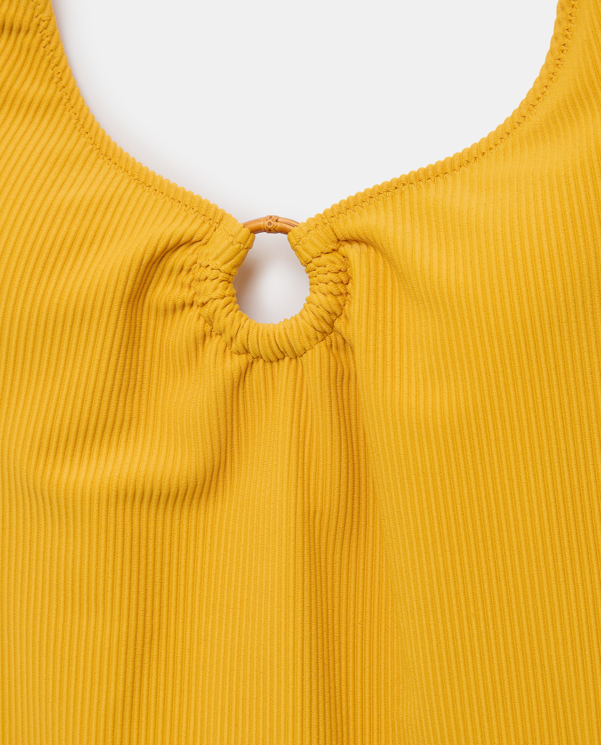 Fato de banho com pormenor de argola 300 Amarelo-5