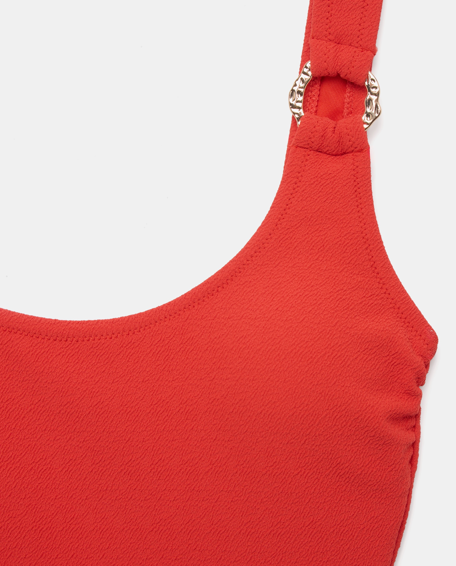 Fato de Banho com Detalhes de Argola 600 Vermelho-5