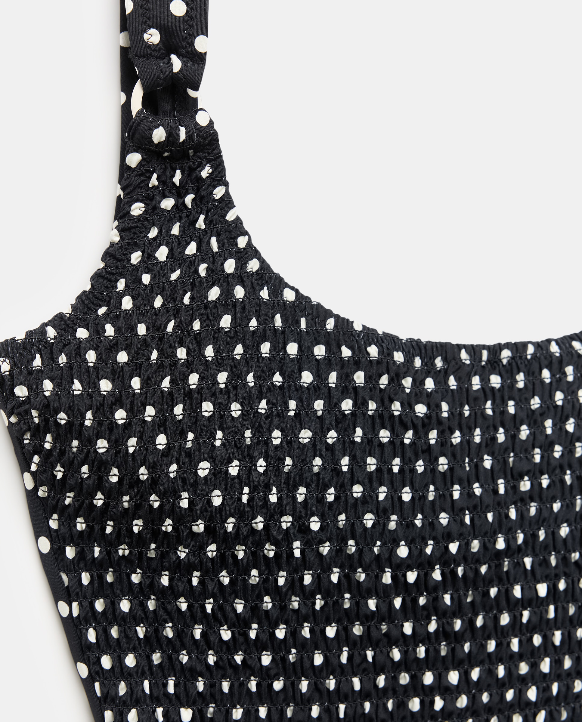 Fato de Banho com T-shirt às Bolinhas Preto-5