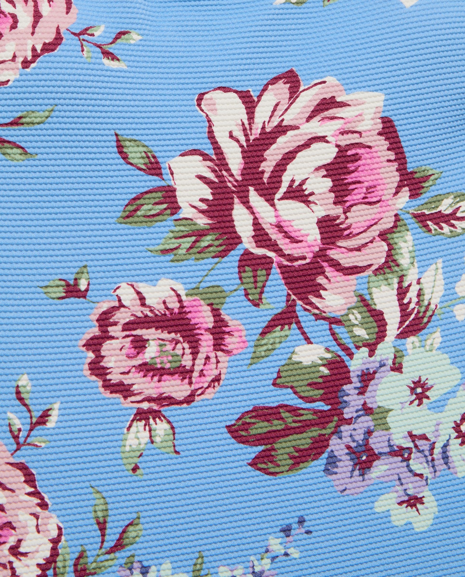 Fato de Banho com Top de Estampado Floral Azul-5