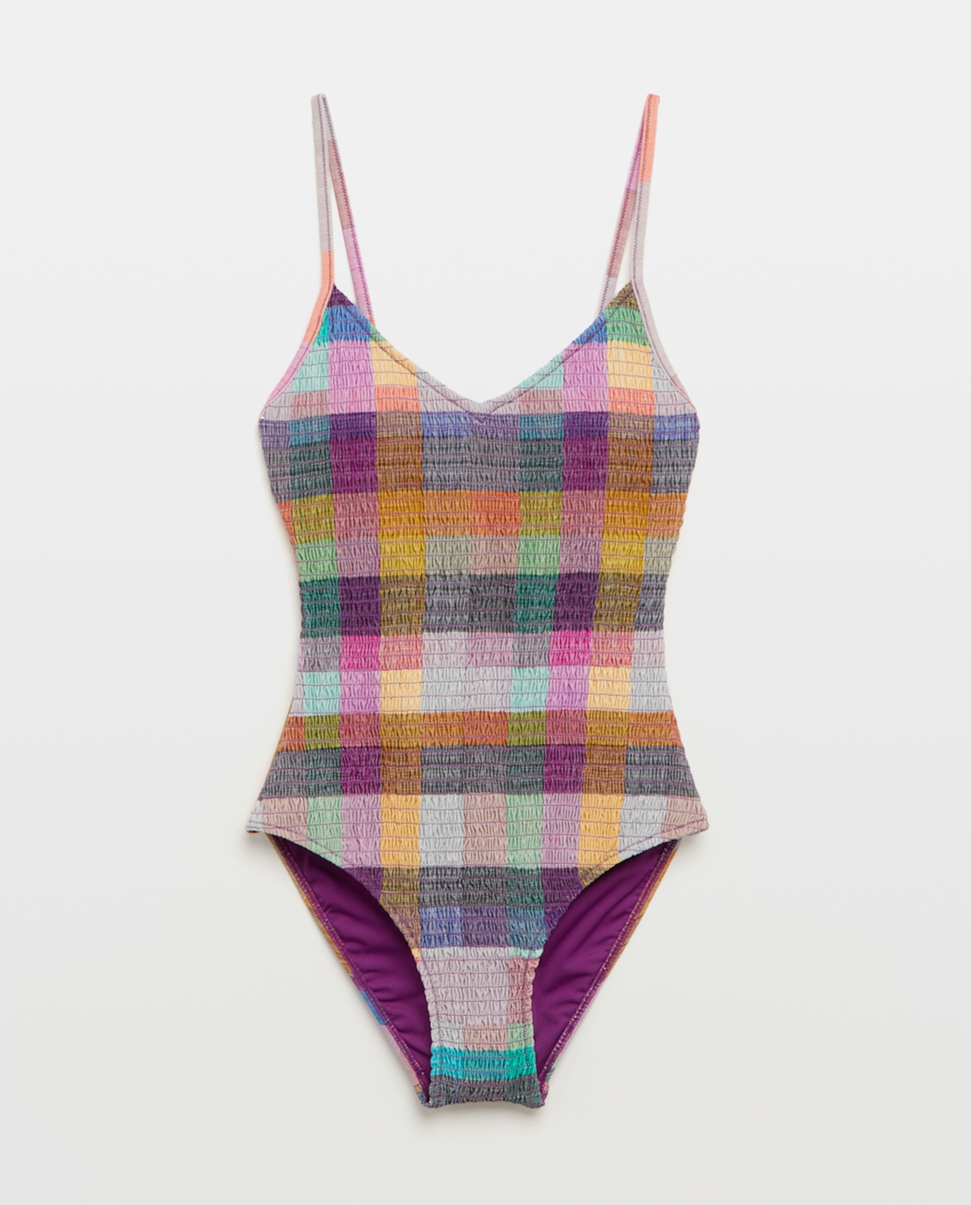 Fato de Banho com Top Vichy Multicolor-4