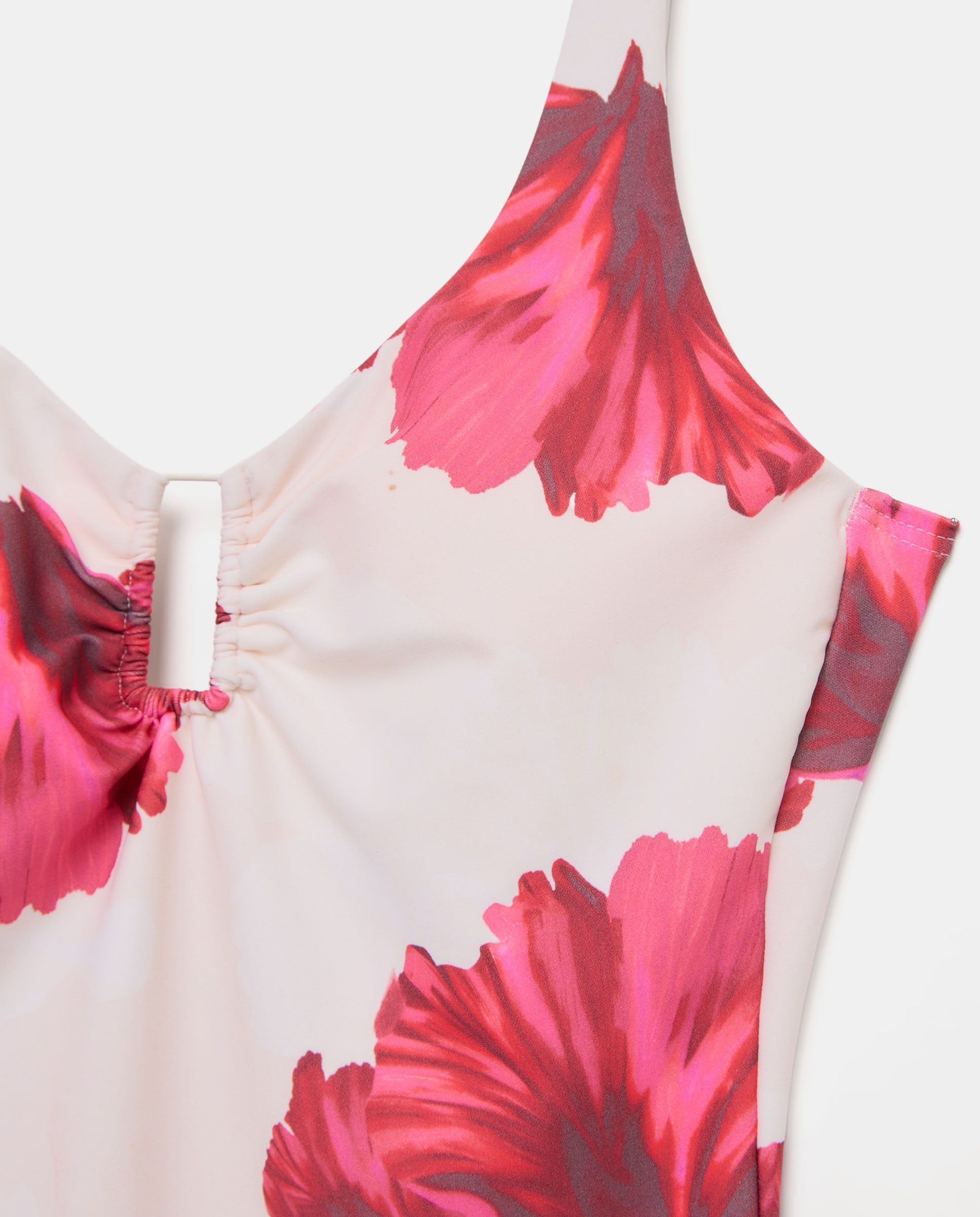 Fato de Banho com Decote em Bico e Estampado Branco-5