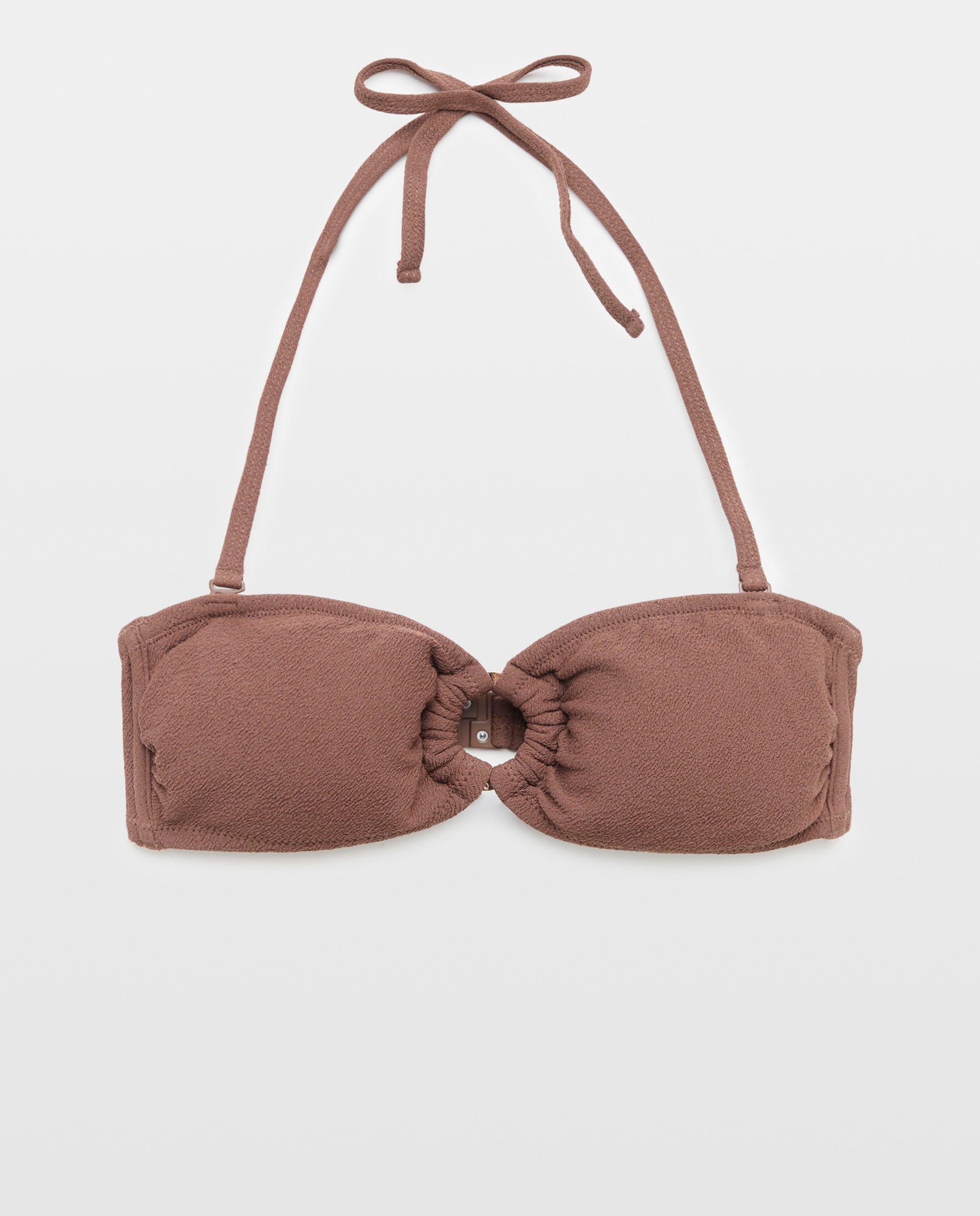 Biquíni Bandeau Castanho-4