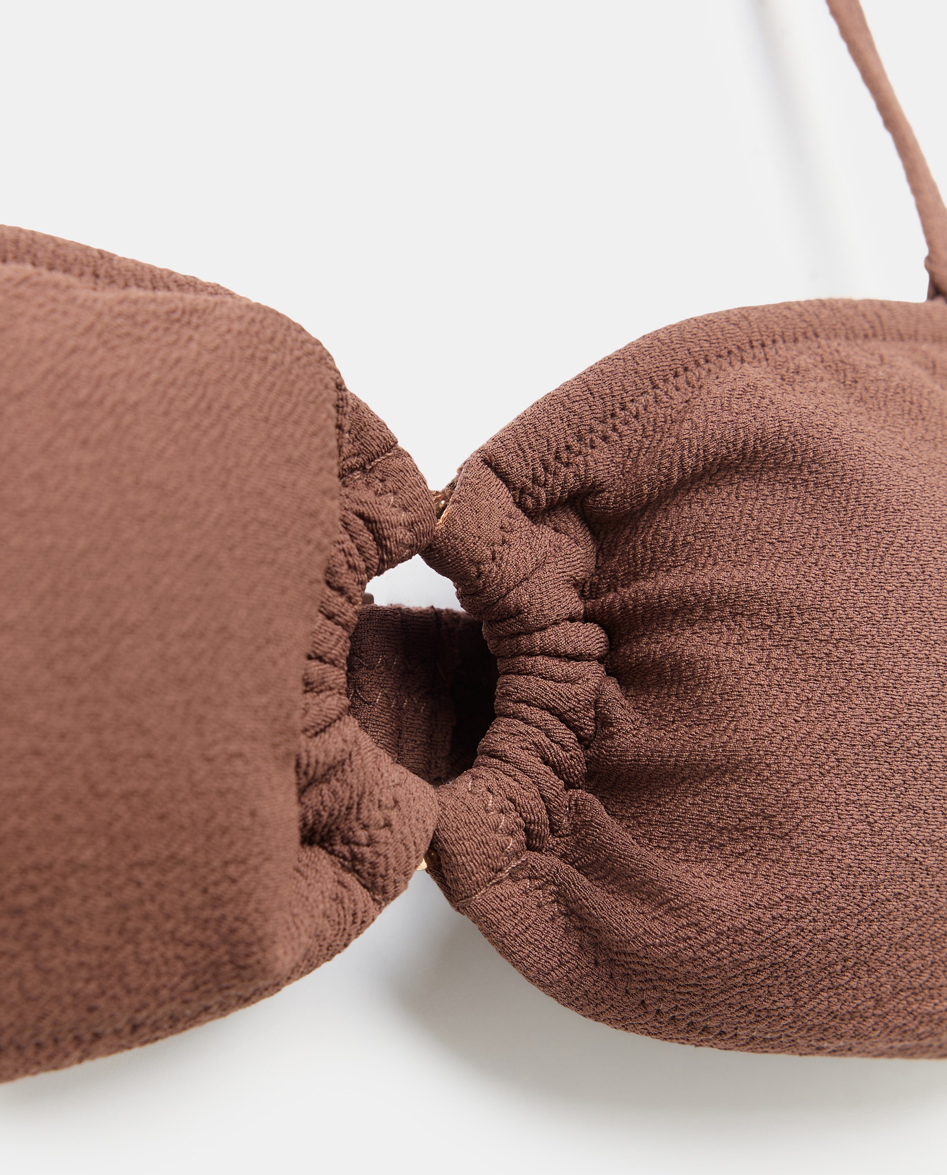Biquíni Bandeau Castanho-5