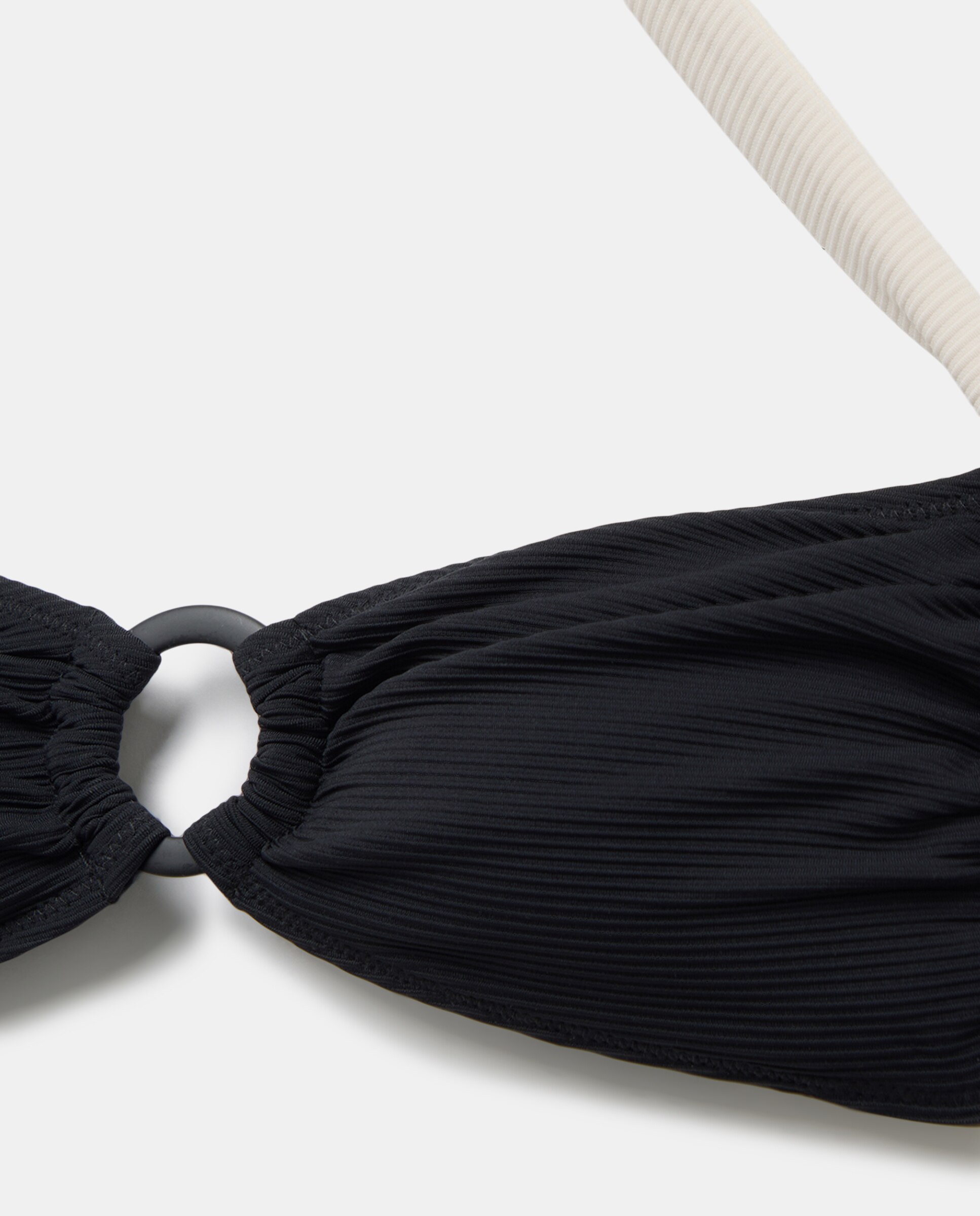 Top de Biquíni Bandeau Halter Preto-5