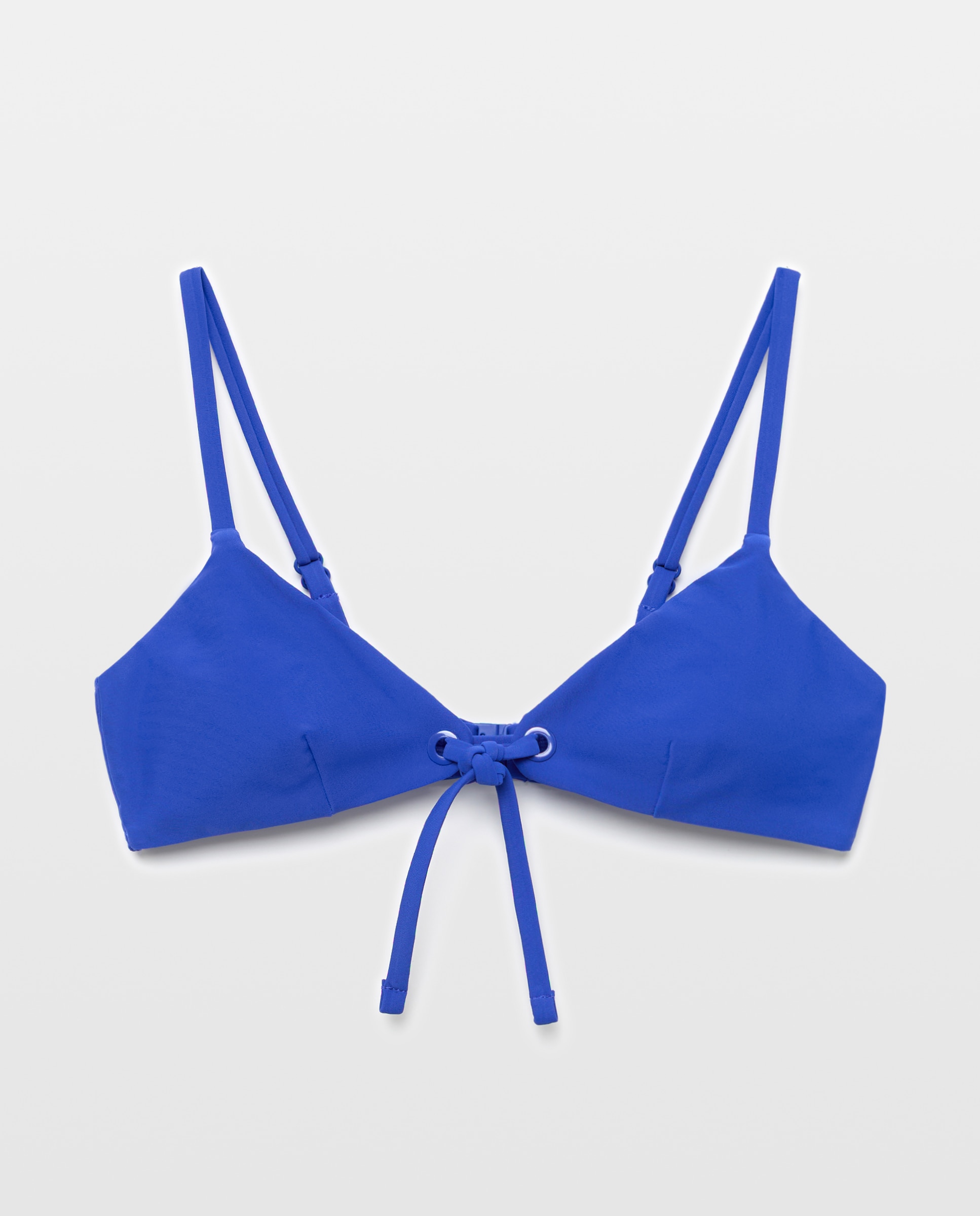 Top de Biquíni Liso Azul-4