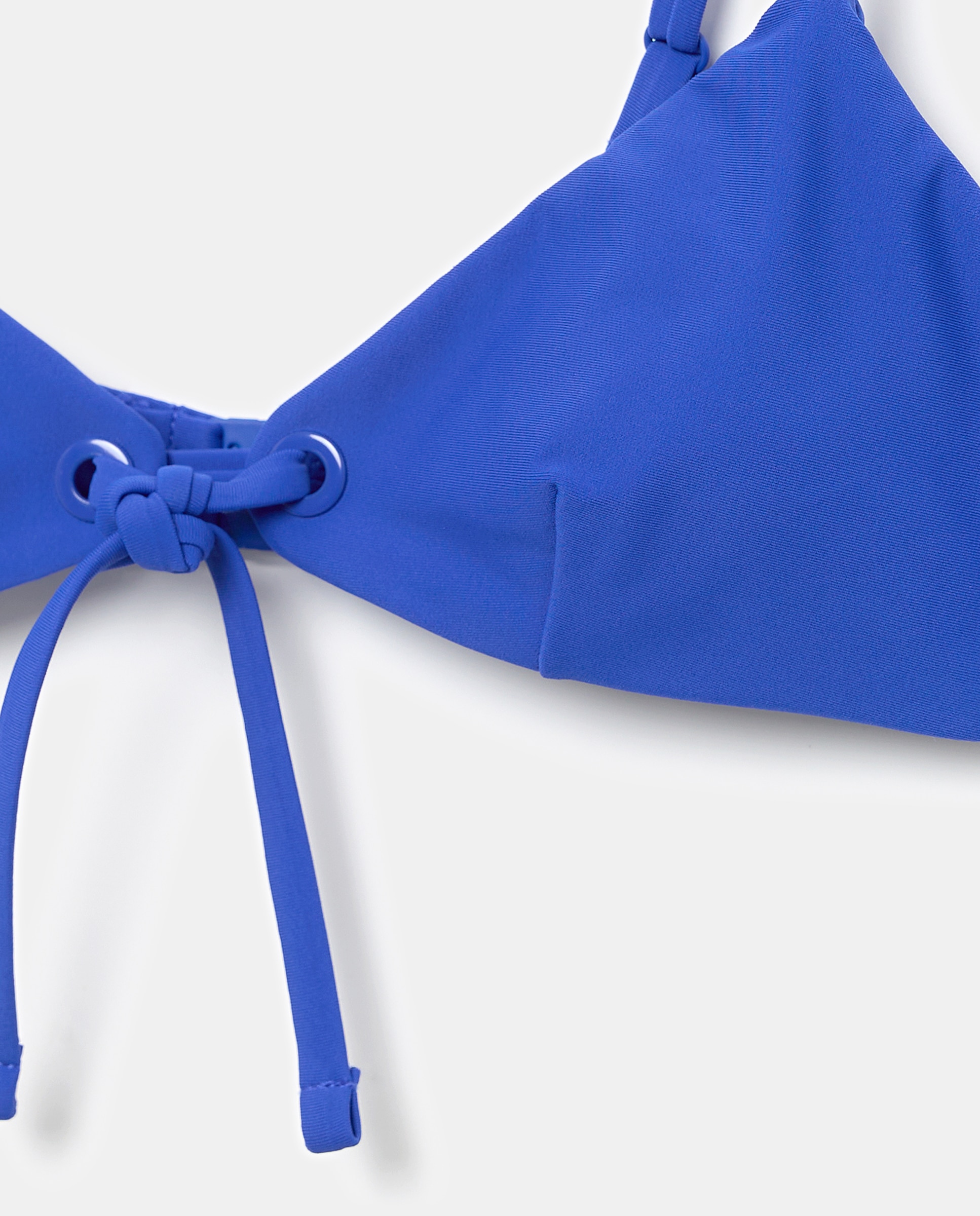 Top de Biquíni Liso Azul-5