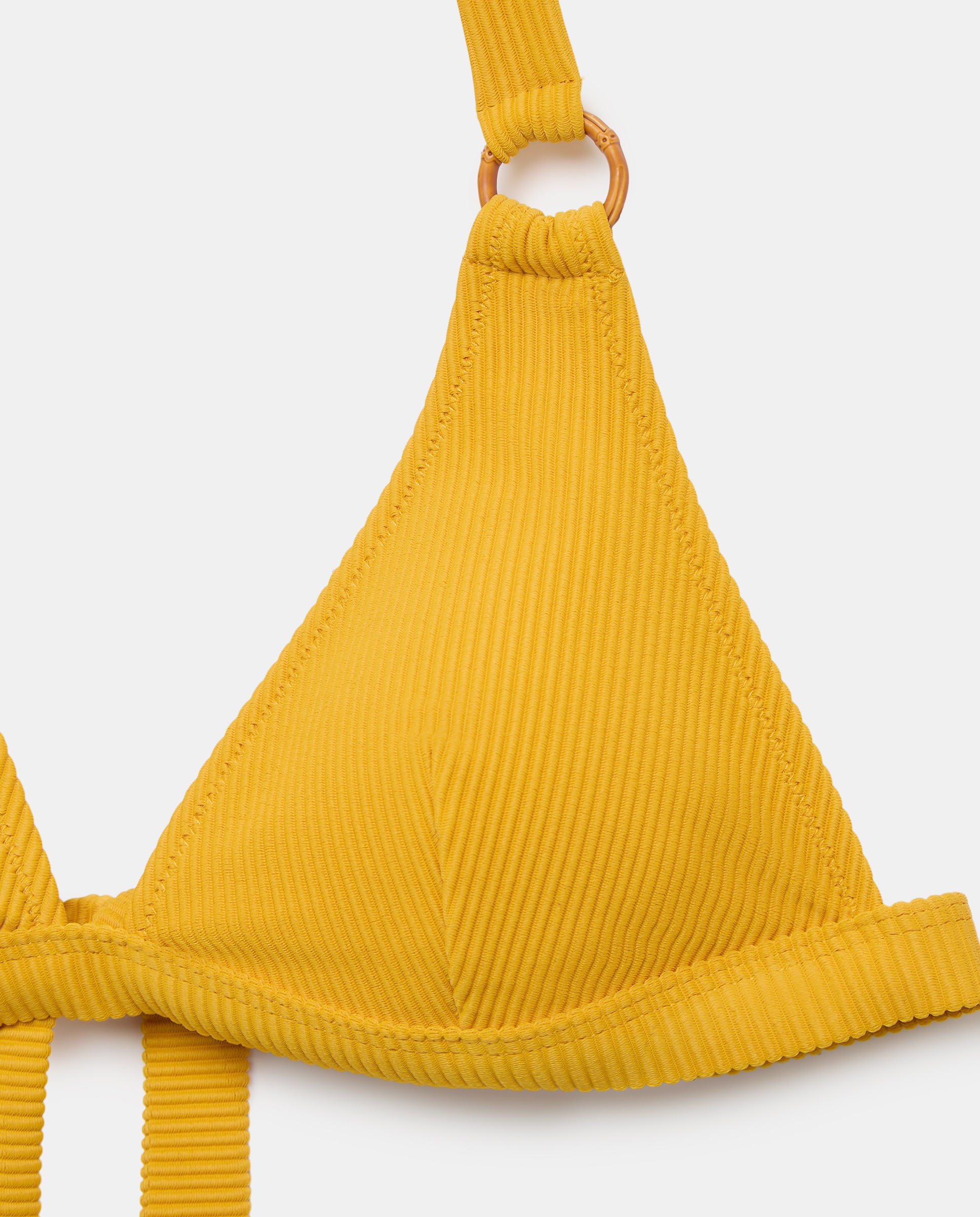 Soutien de Biquíni Halter com Detalhe de Argolas 300 Amarelo-5