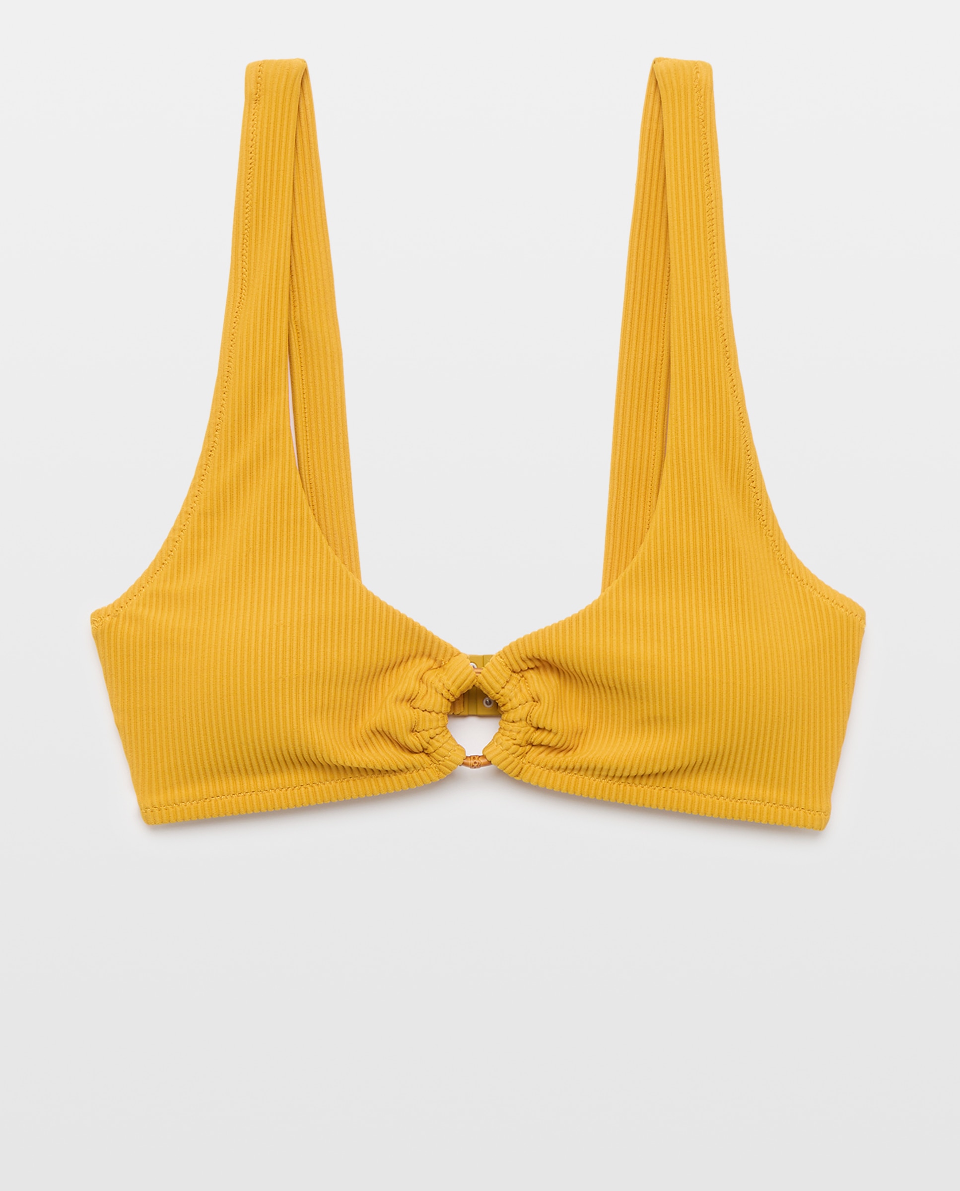 Top de Biquíni com Detalhe de Argola 300 Amarelo-4