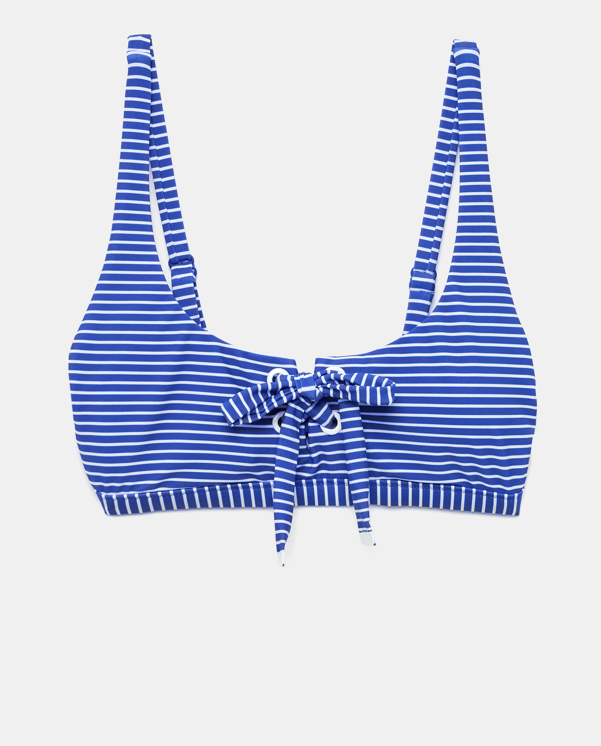 Top de Biquíni Estampado Azul-4