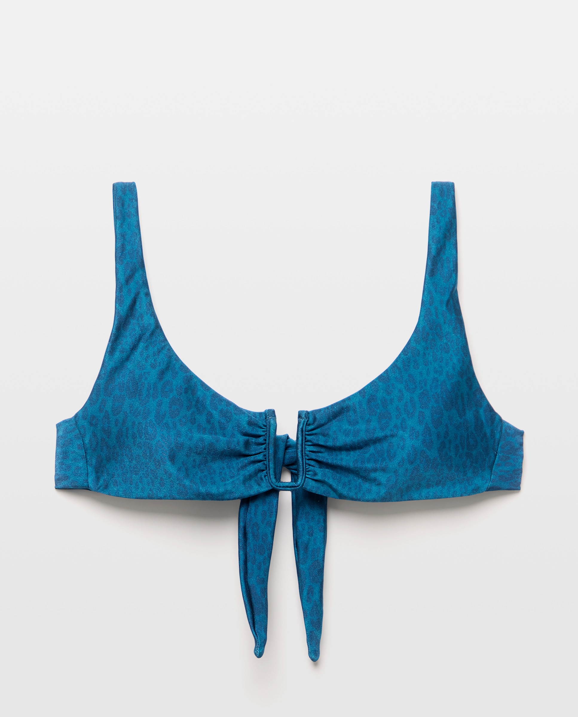 Top de Biquíni com Detalhe de Argola Azul-4