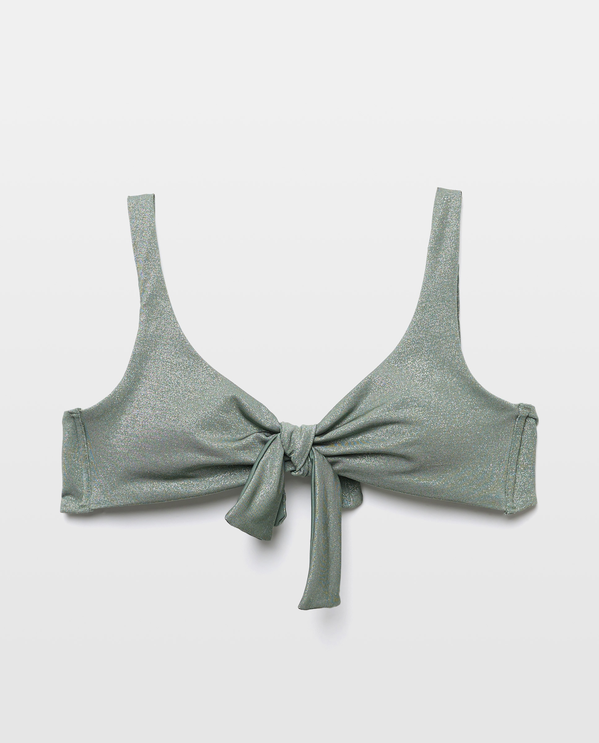 Top em Fio Metalizado às Riscas Multicolor 560 Azeitona-4