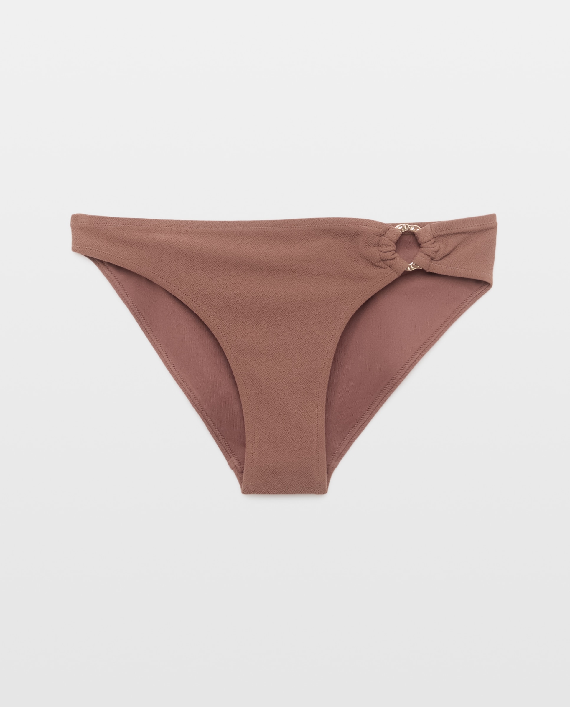 Cueca com Detalhe de Argola Castanho-4