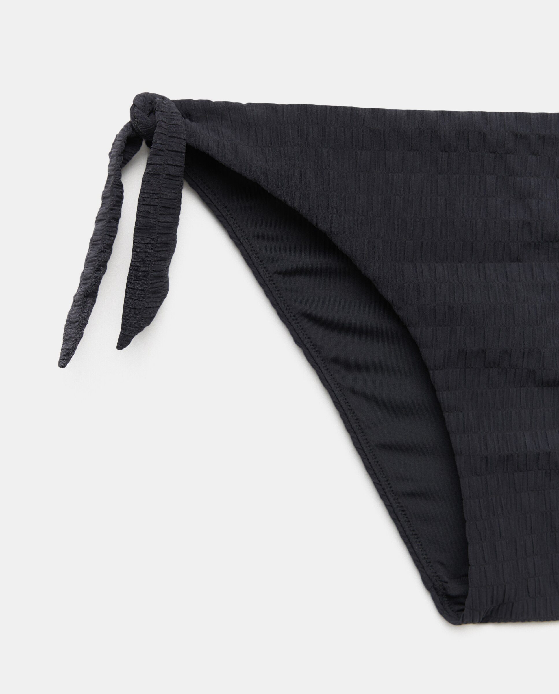 Cueca de Biquíni de Cintura Subida - Preto Preto-5