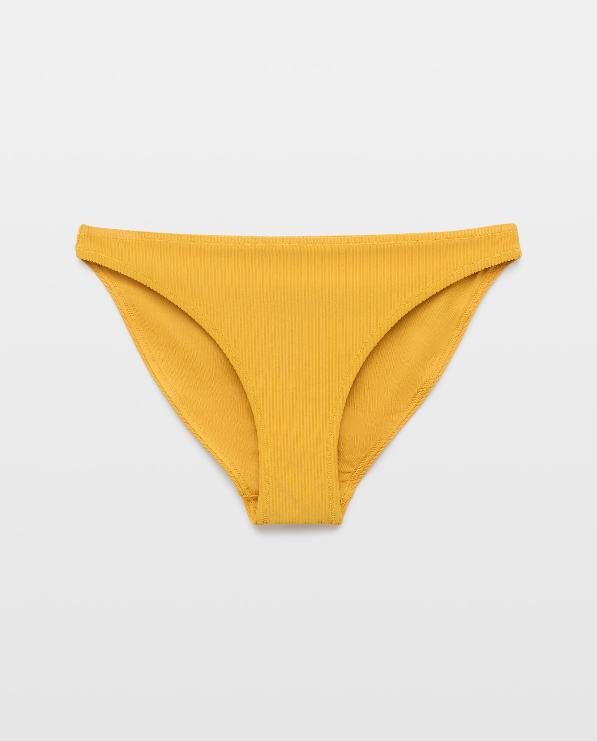 Cueca de biquíni de cintura subida 300 Amarelo-4