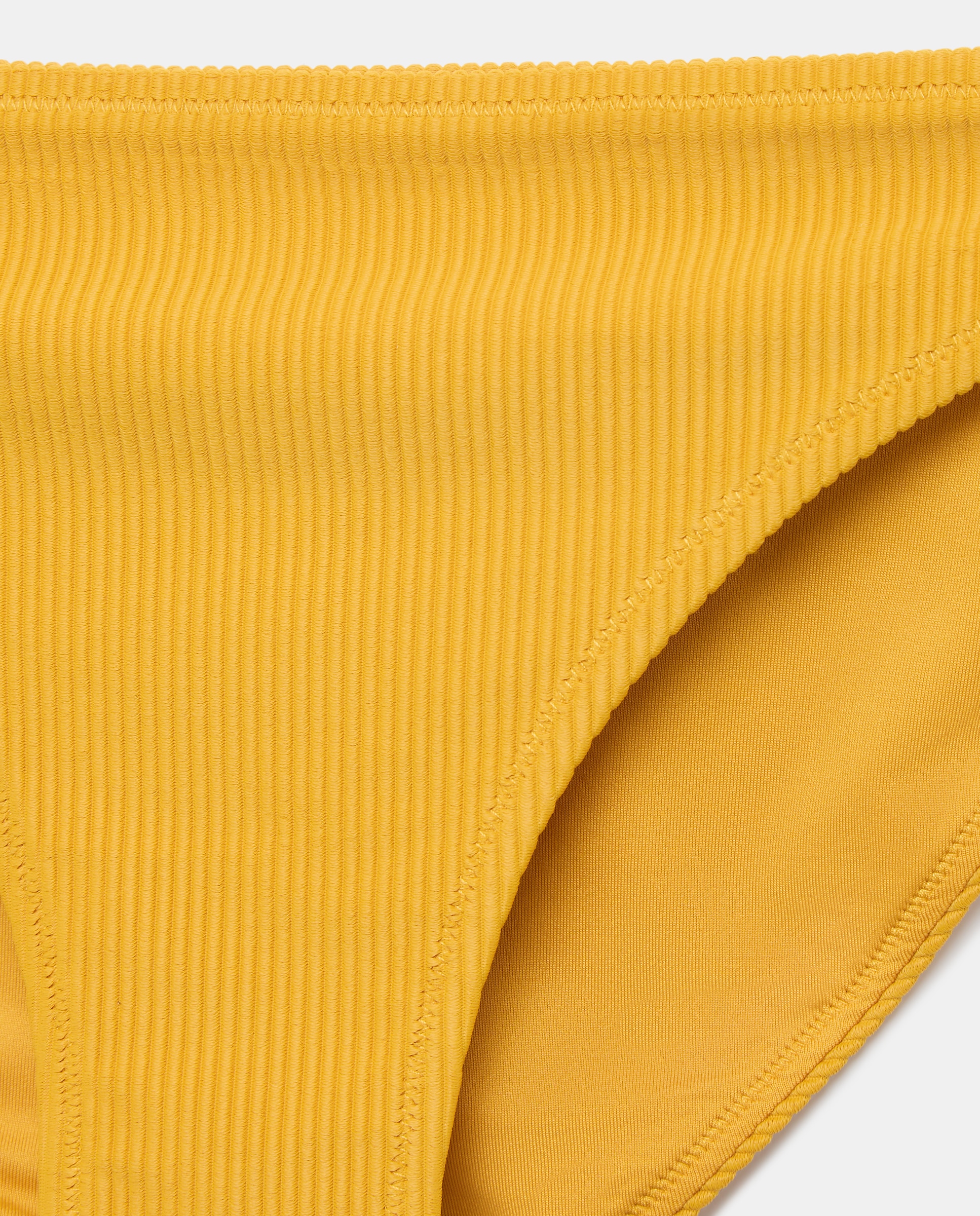 Cueca de biquíni de cintura subida 300 Amarelo-5