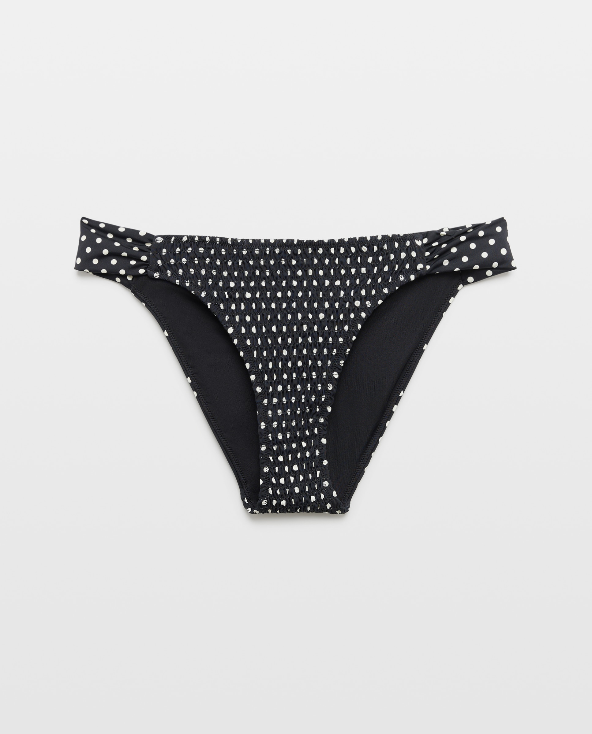 Cueca Rouched às Bolinhas Preto-4