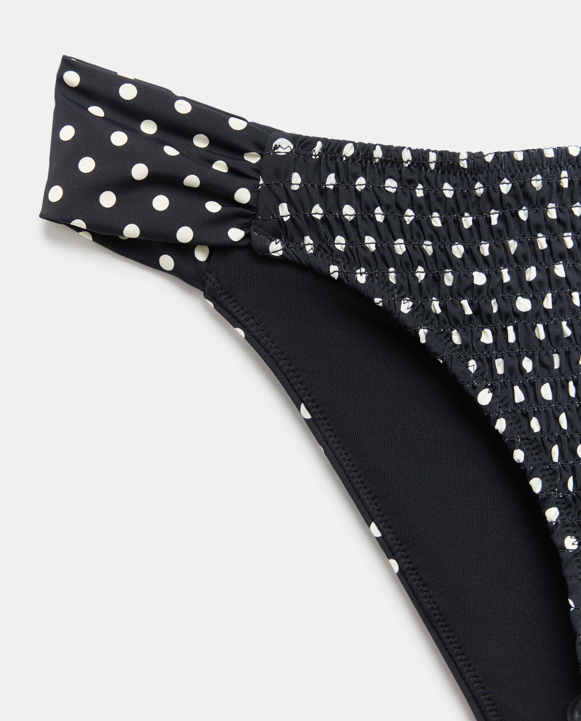 Cueca Rouched às Bolinhas Preto-5