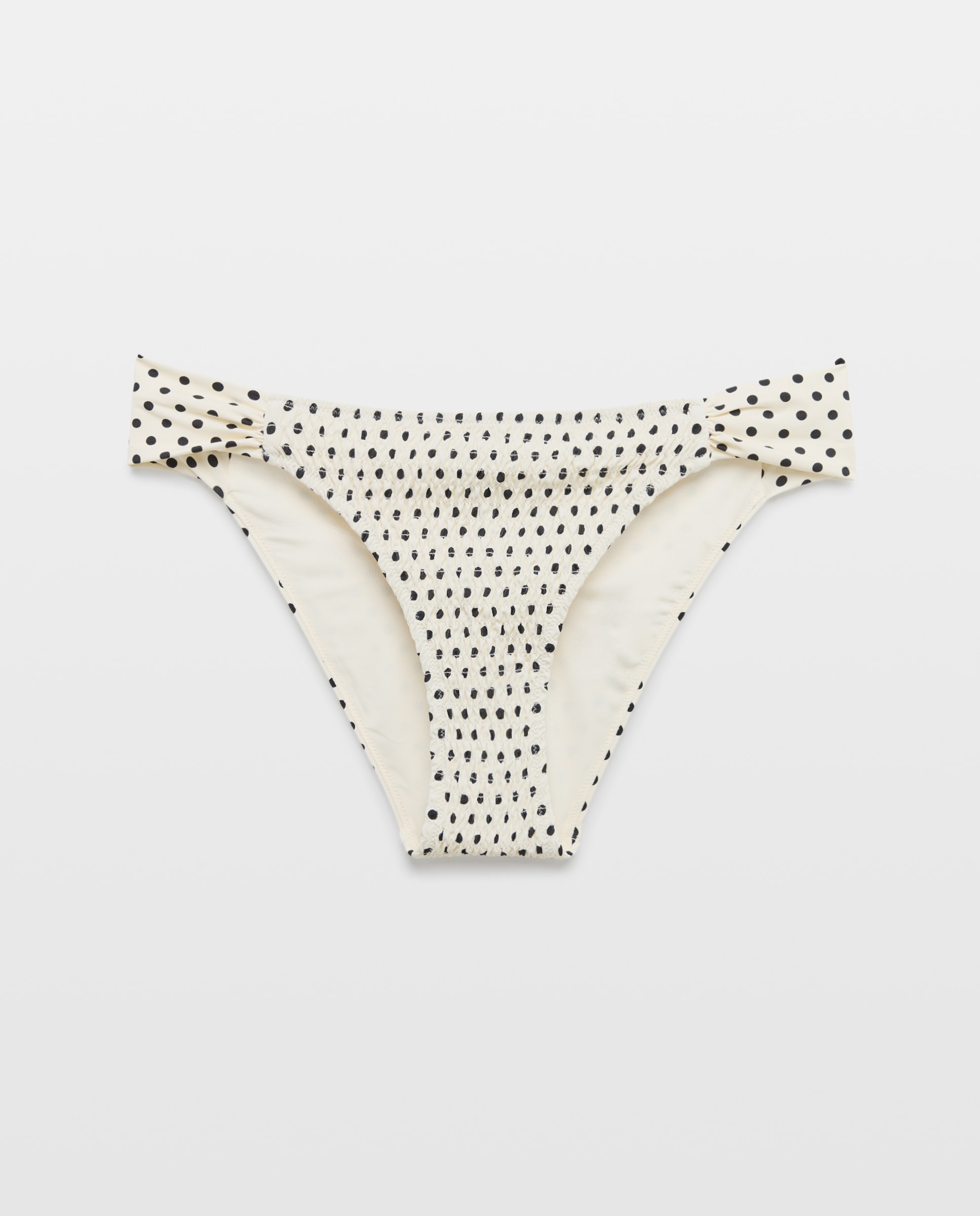 Cueca Rouched às Bolinhas Branco-4