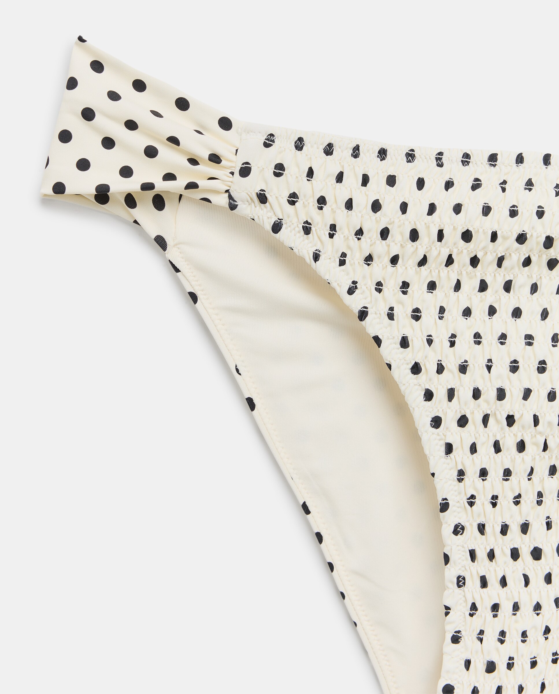 Cueca Rouched às Bolinhas Branco-5