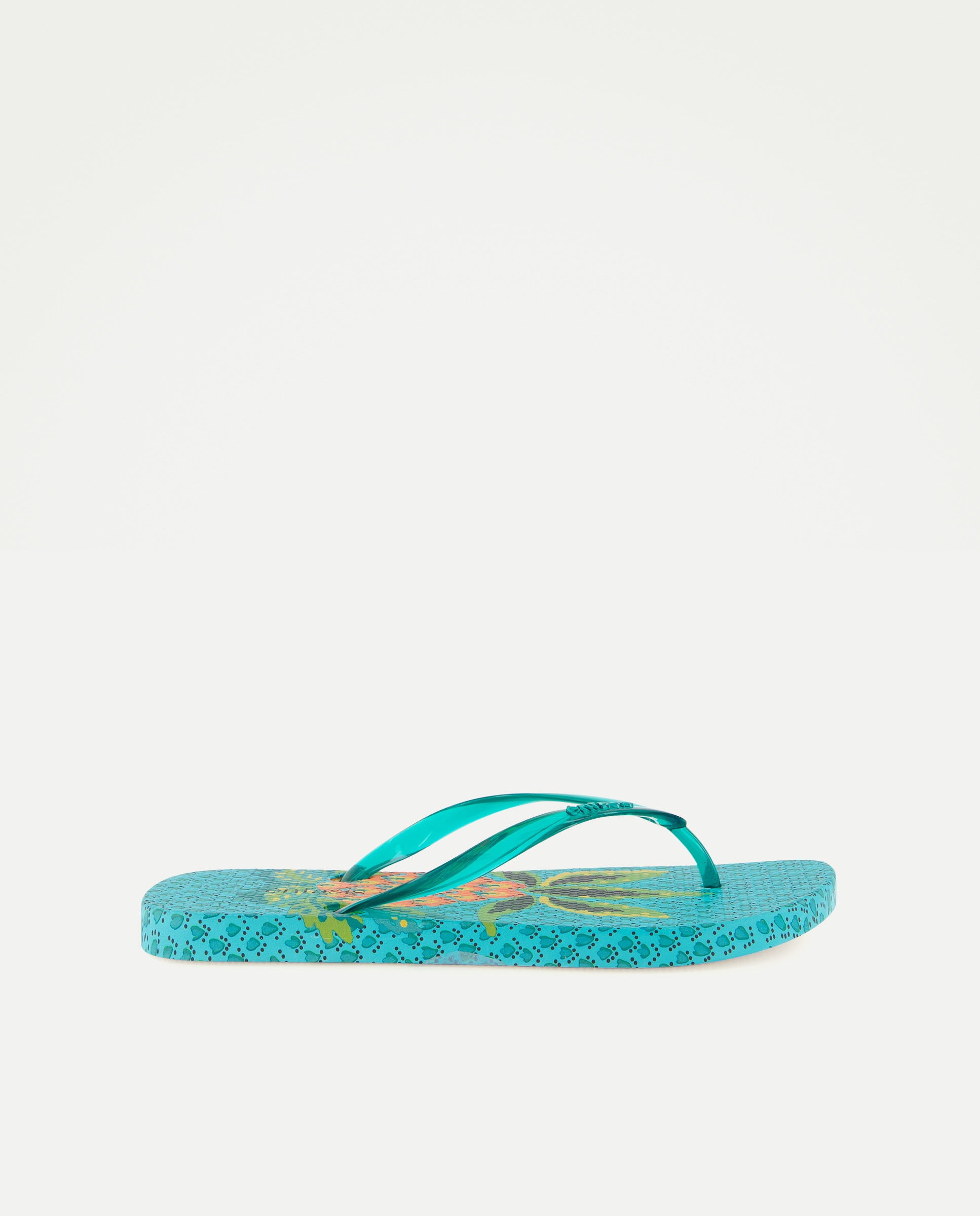 Flip flop de mujer con lunares - Énfasis - Marrón Verde-1