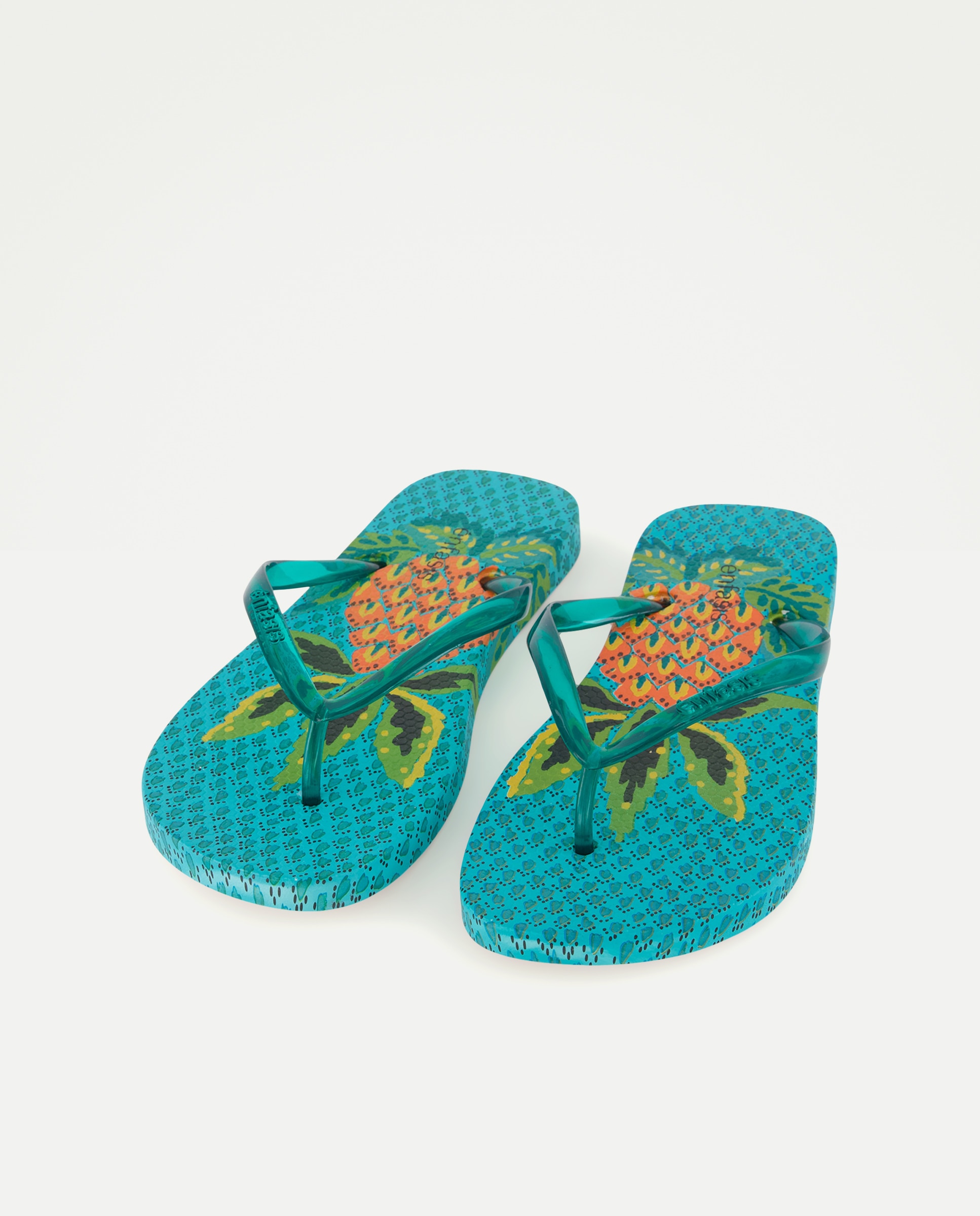 Flip flop de mujer con lunares - Énfasis - Marrón Verde-2