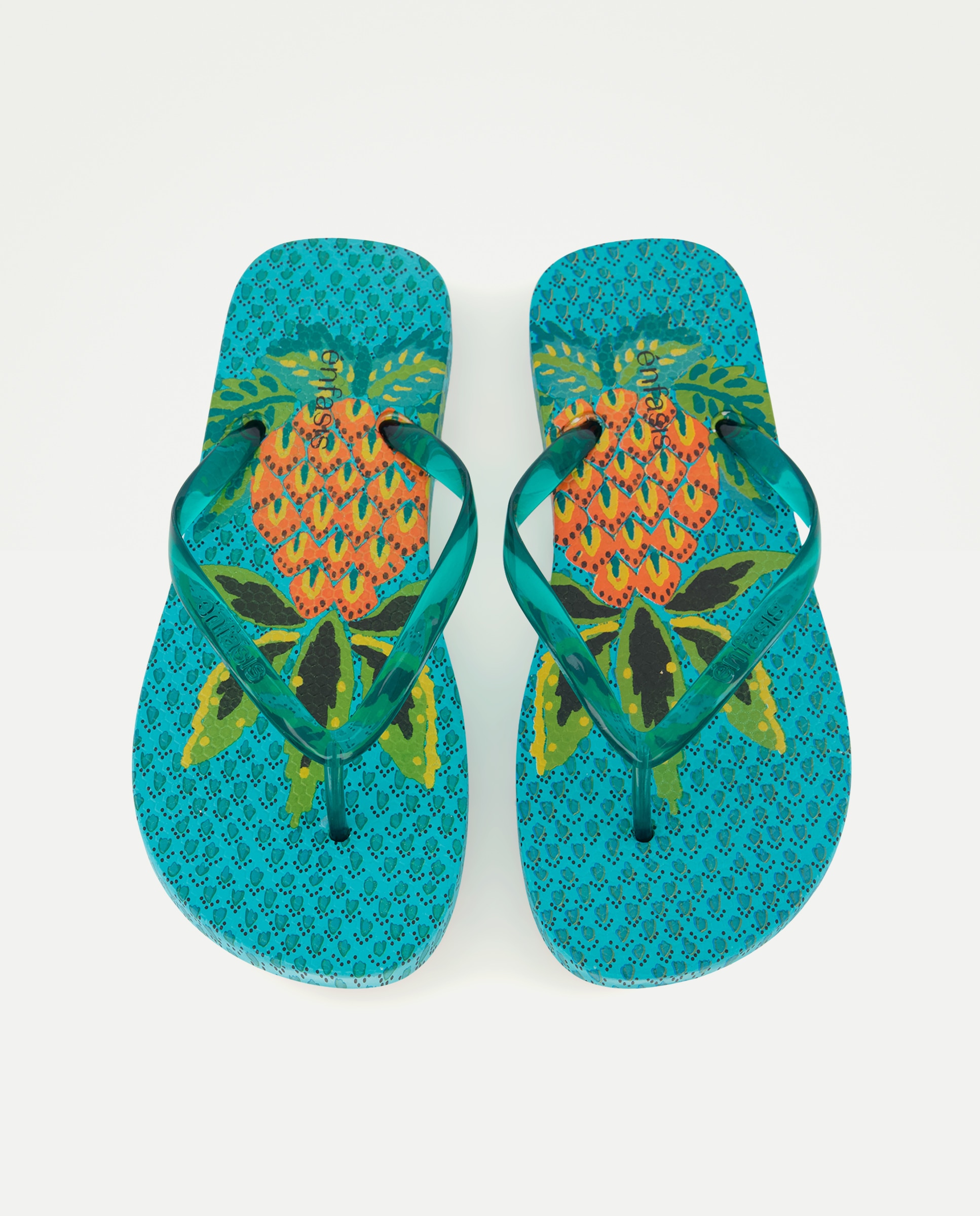 Flip flop de mujer con lunares - Énfasis - Marrón Verde-4
