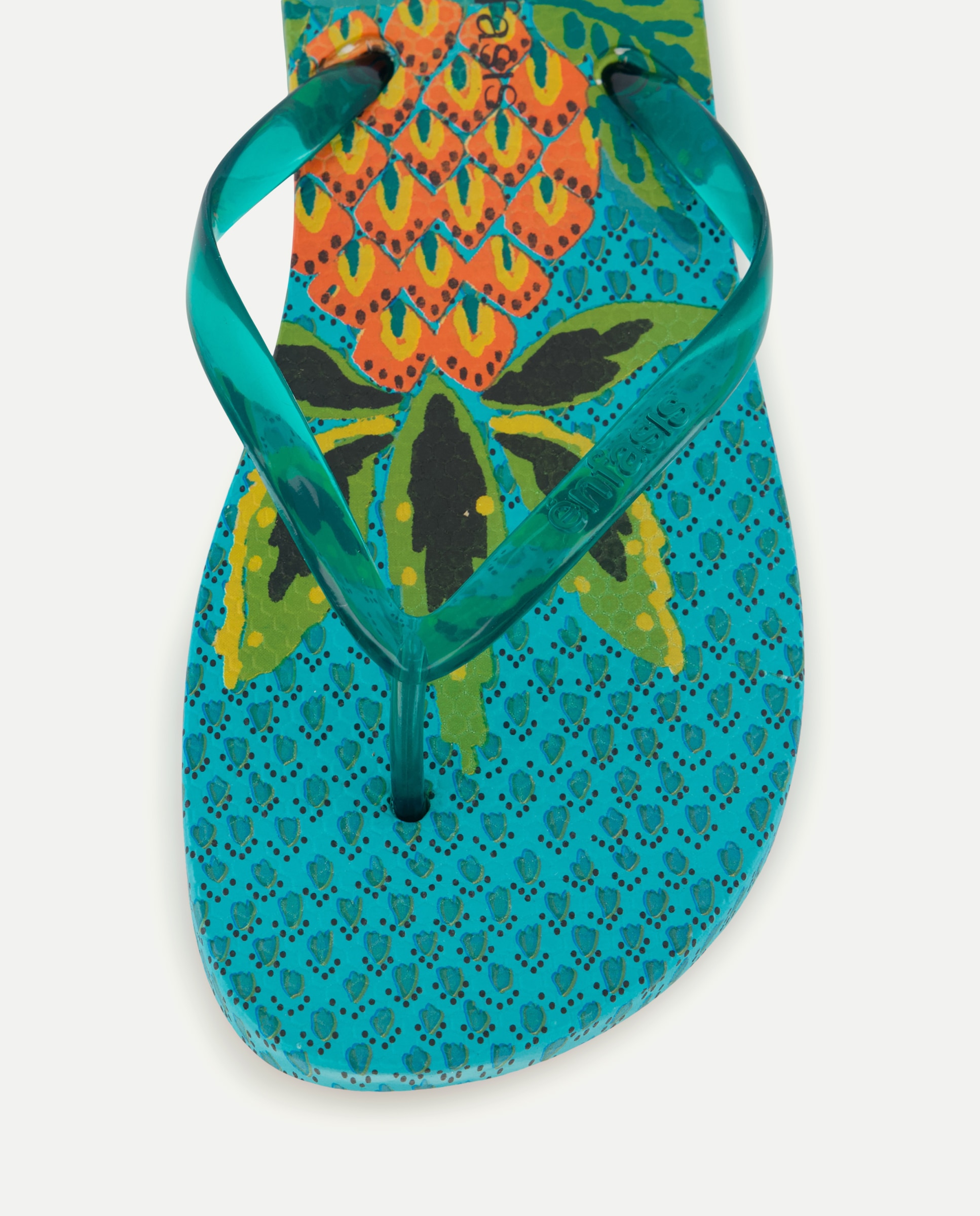 Flip flop de mujer con lunares - Énfasis - Marrón Verde-5
