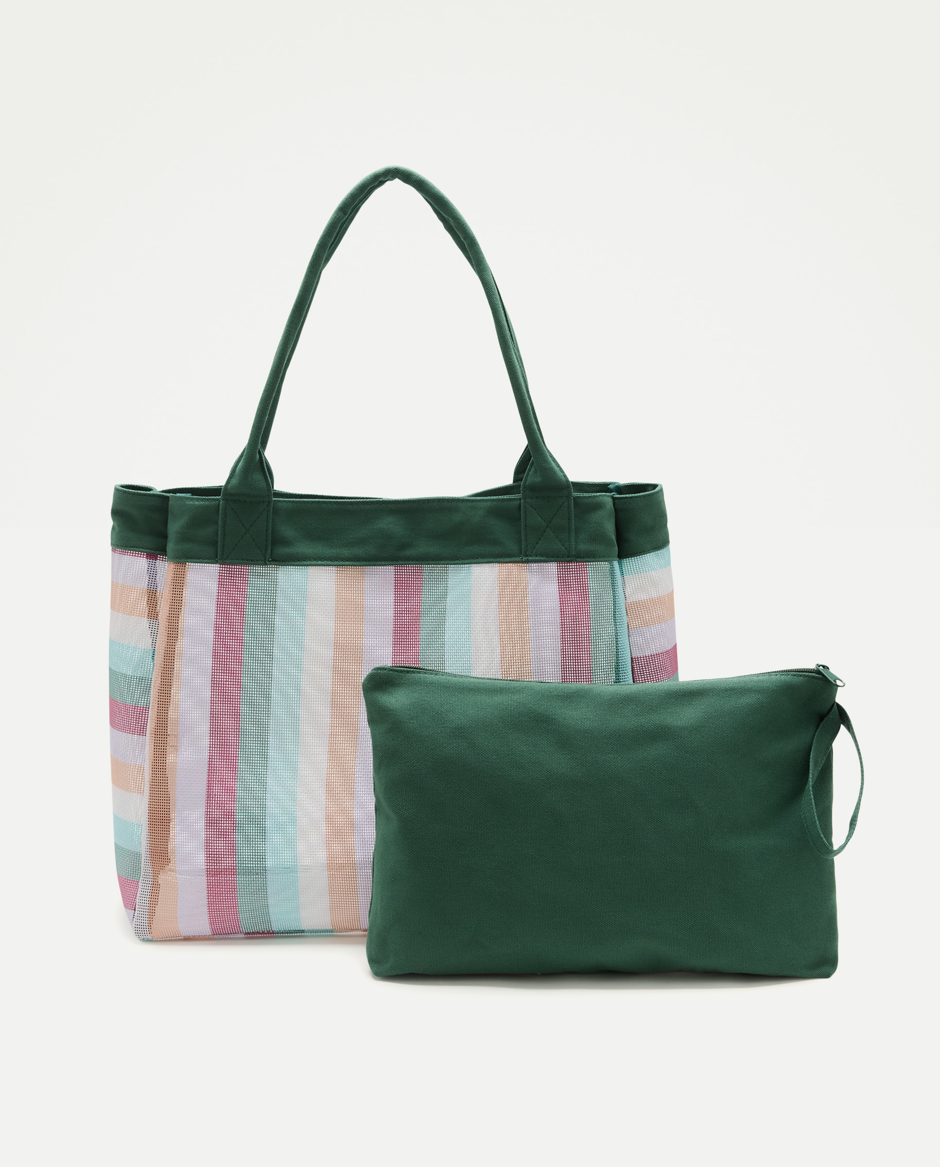 Saco de Praia com Estampado Multicolor-3