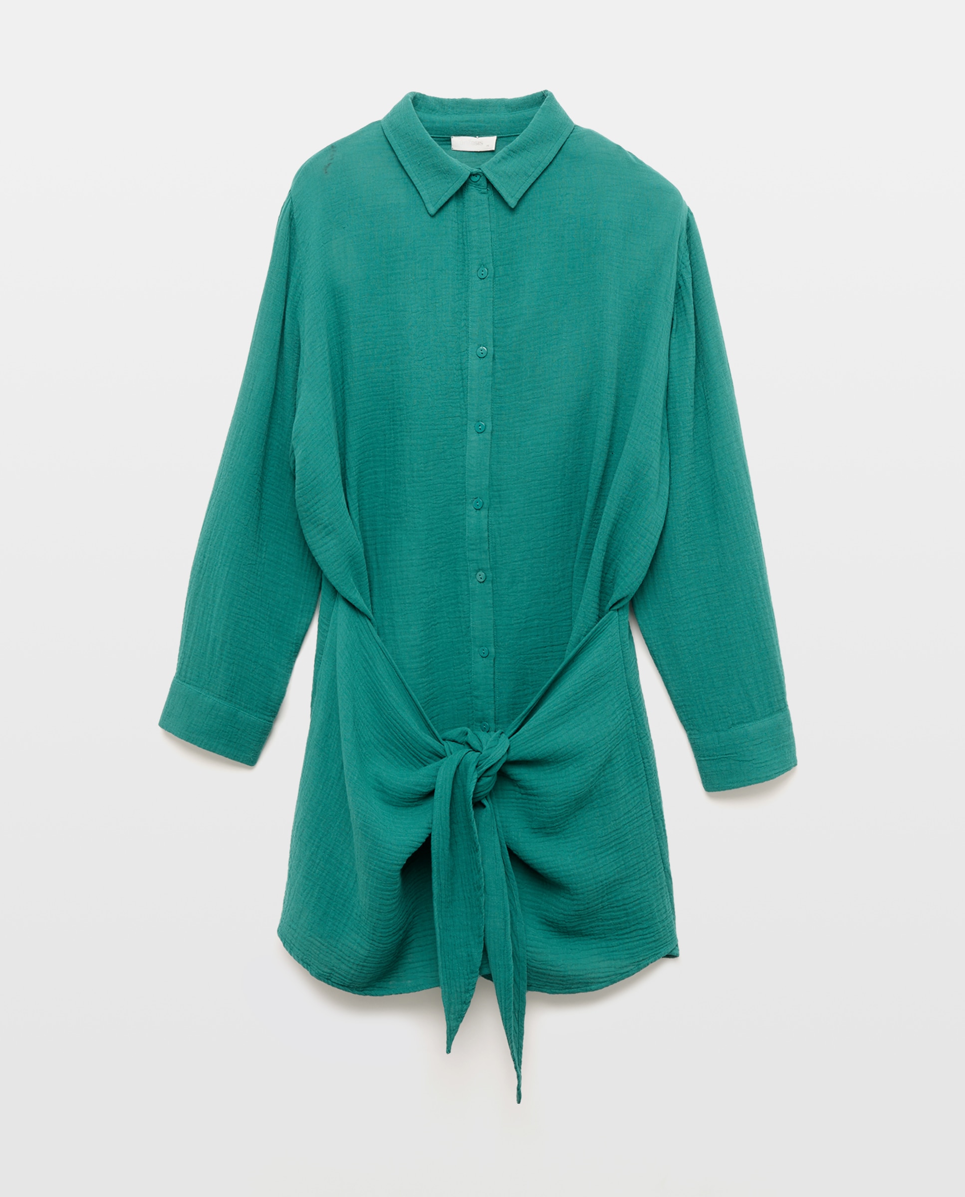 Camisola con detalle frontal - Énfasis - 120 Crudo 530 Verde oscuro-5