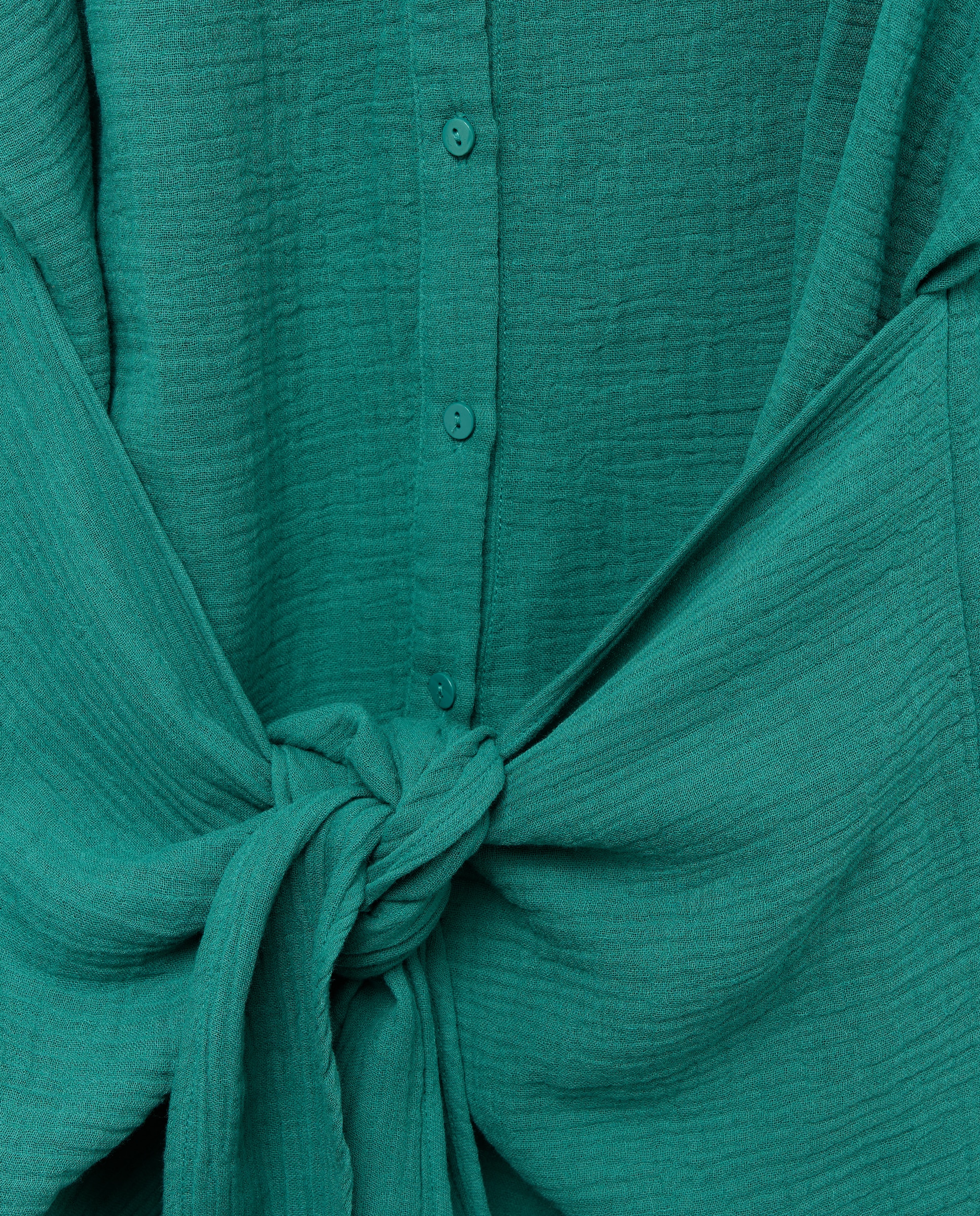 Camisola con detalle frontal - Énfasis - 120 Crudo 530 Verde oscuro-6