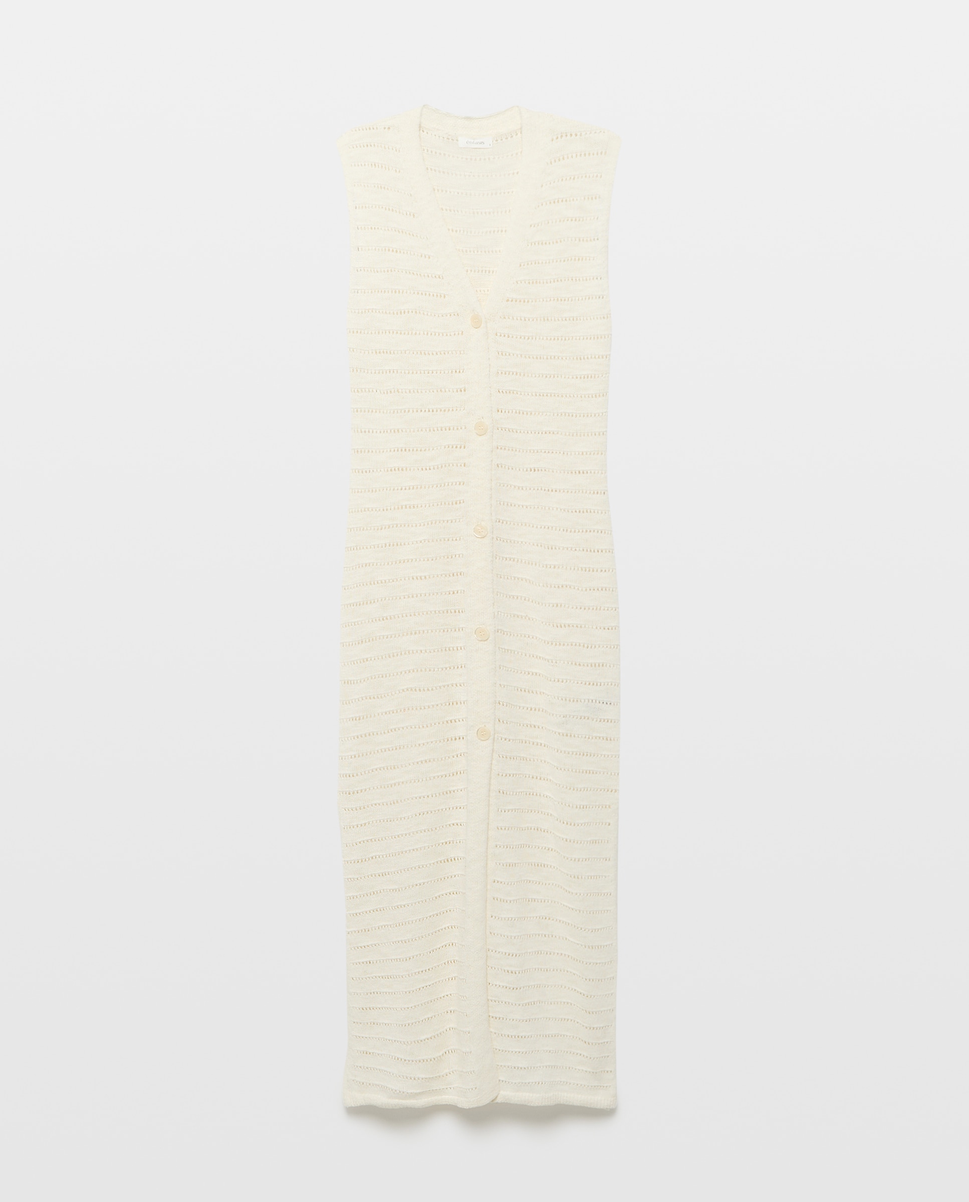 Vestido de Crochet com Botões 120 Cru-5