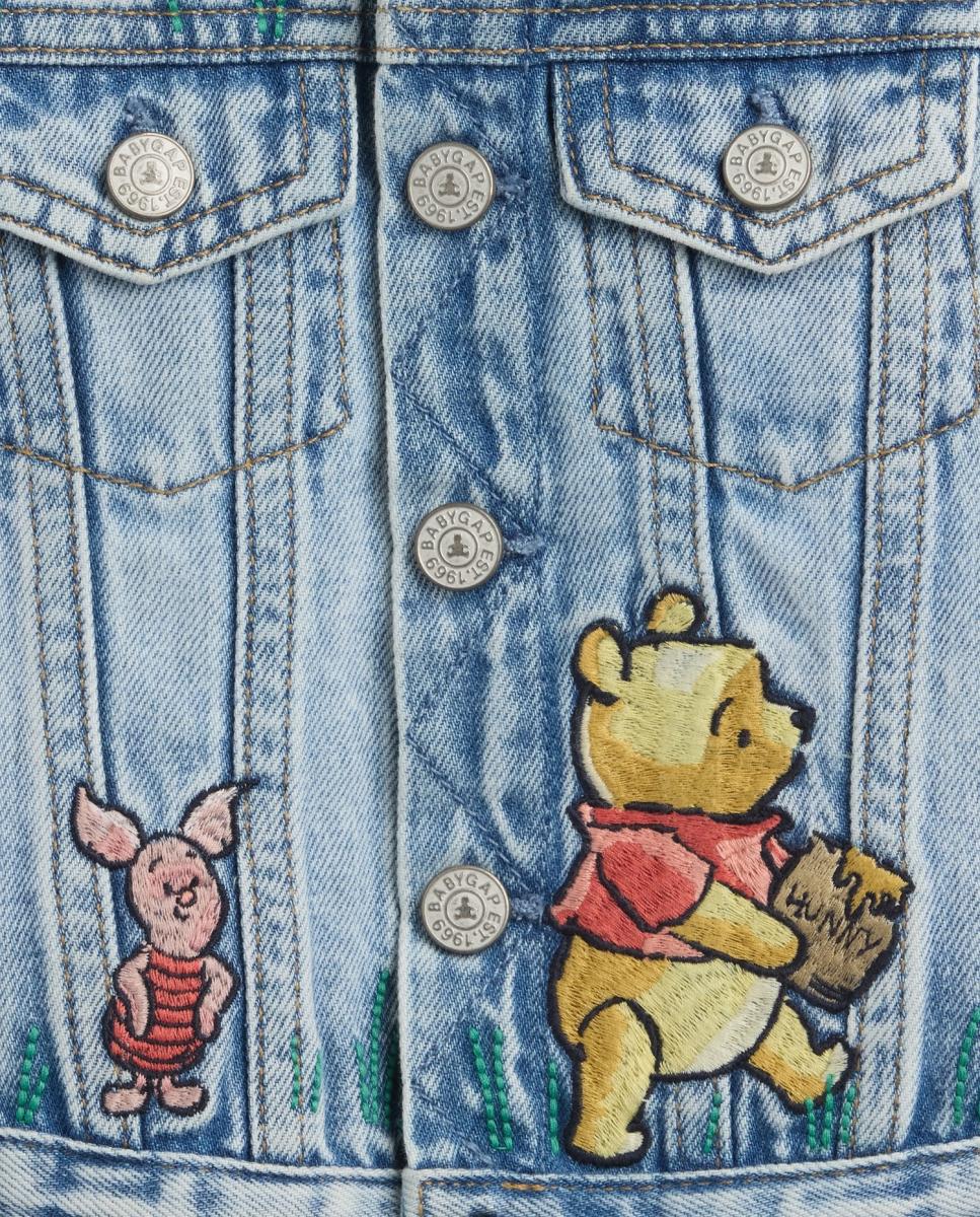 Casaco de Ganga de Bebé com Bordado Winnie the Pooh Gap Azul-claro-3