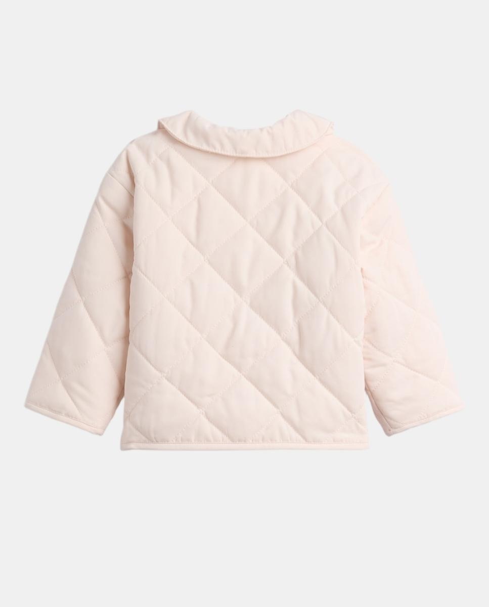 Casaco Básico Acolchoado de Bebé Rosa-2