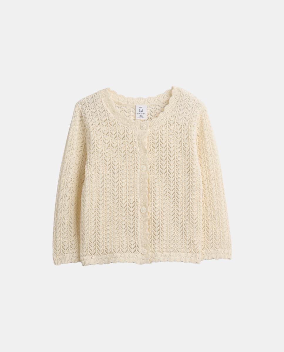 Imagem 0 de Casaco de Tricot de Bebé com Decote Redondo