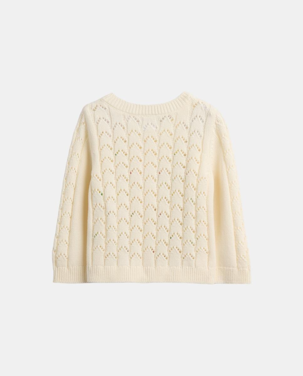 Cardigan de Malha de Algodão de Bebé com Bordado de Fantasia Gap Branco-2