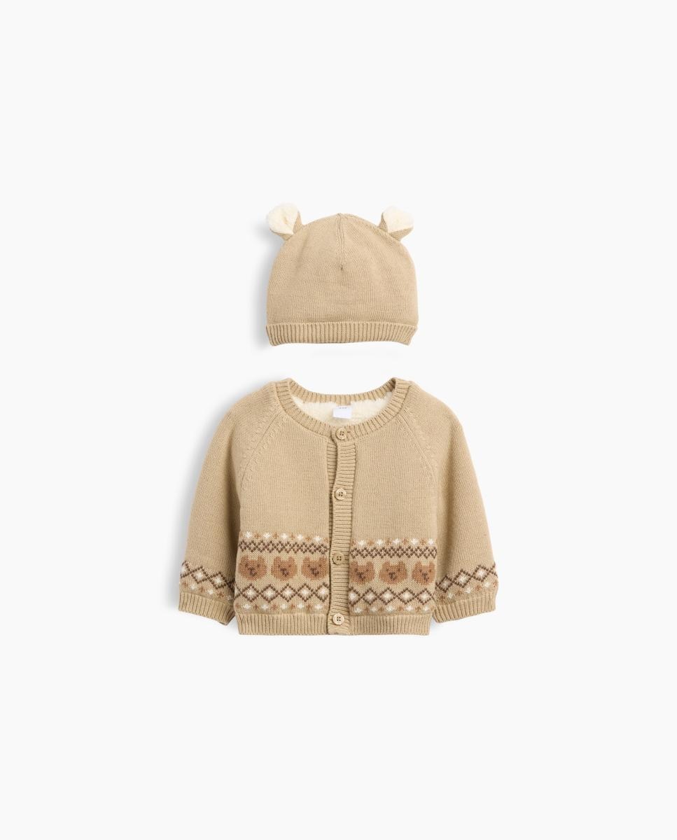 Conjunto de bebé manga larga con cenefa - Gap - Natural Natural-1