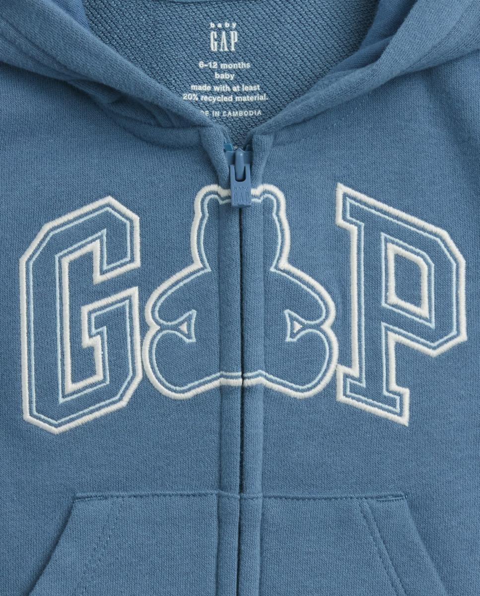 Sweatshirt de Bebé com Capuz e Logótipo Gap Azul-3