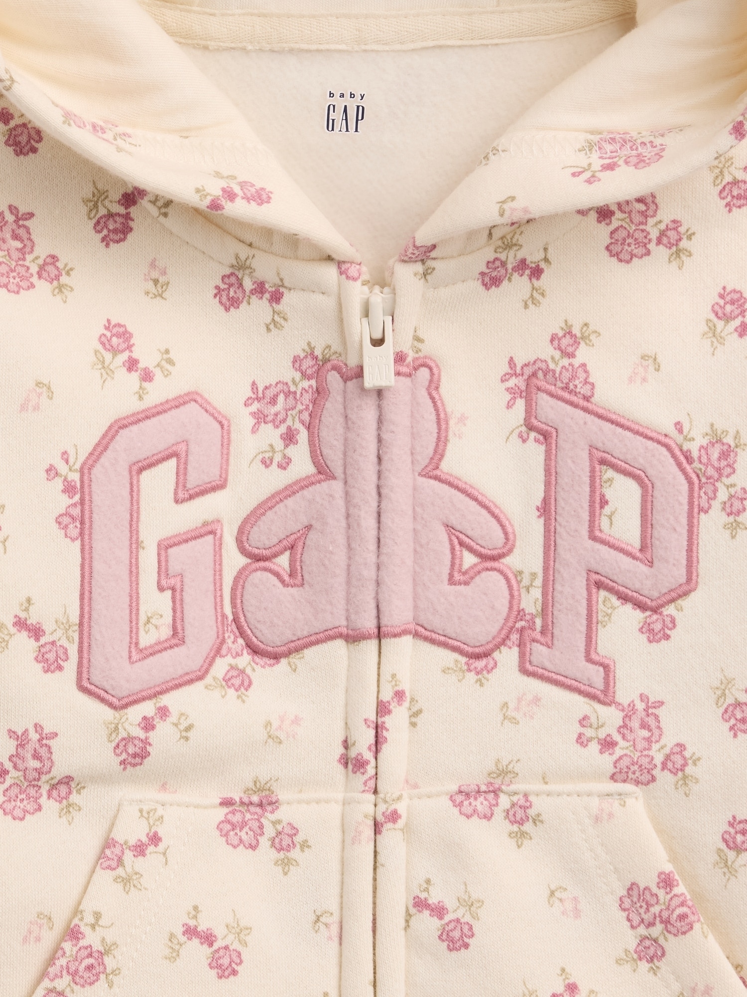 Sudadera de bebé con capucha y logo - Gap - Rosa claro Rosa claro-3