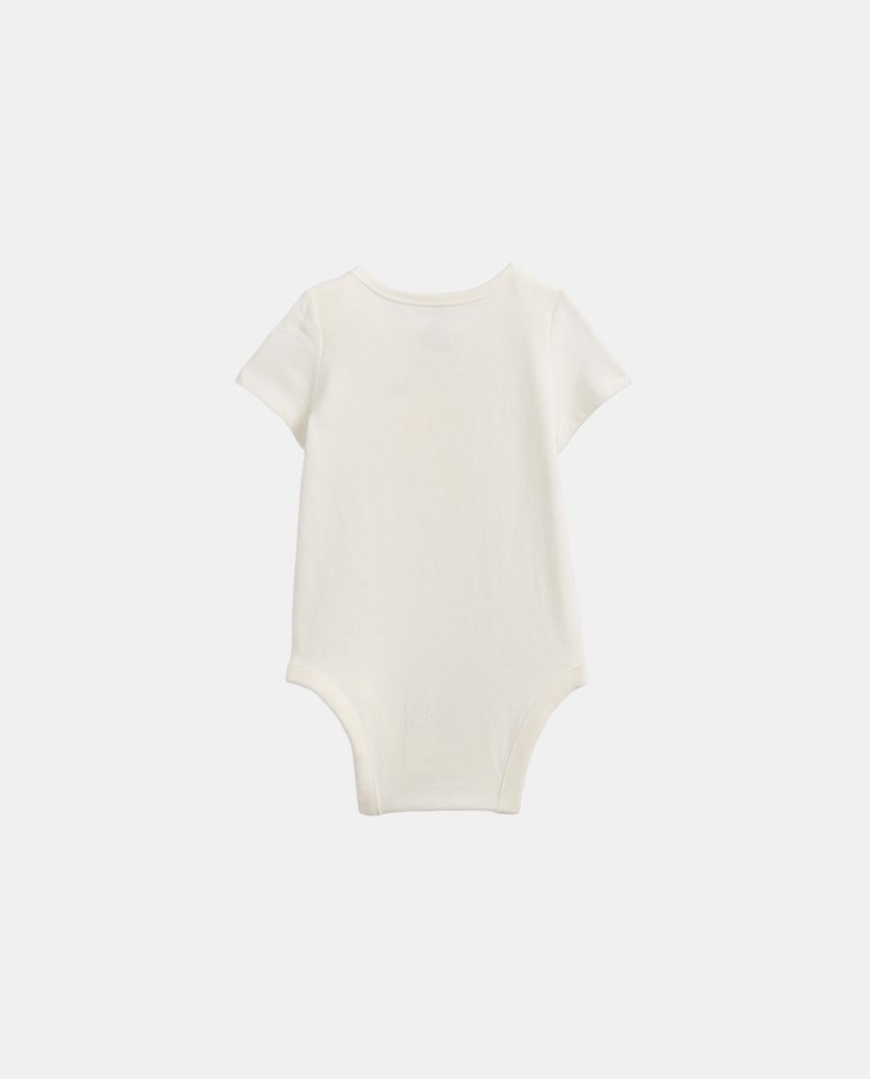 Body de Algodão Orgânico de Bebé com Estampado de Fantasia à Frente Gap Branco-2