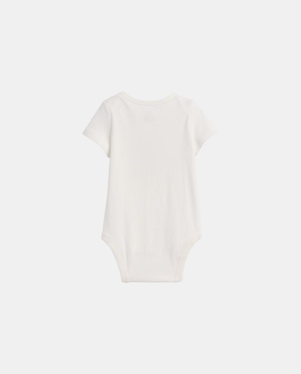 Body de Algodão Orgânico de Bebé com Estampado de Fantasia à Frente Gap Cru-2