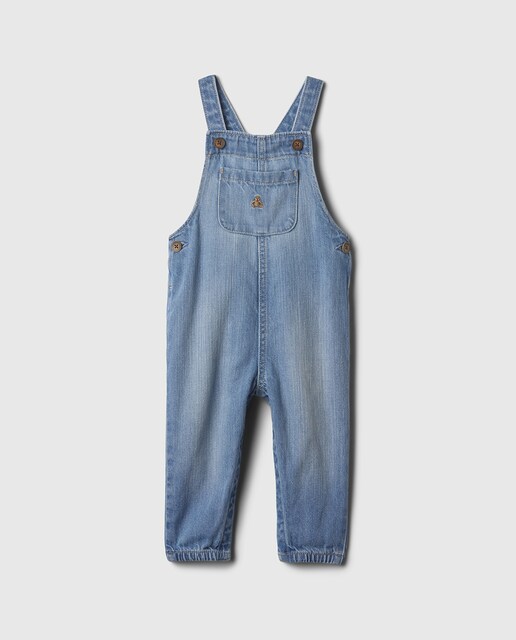 Imagem 0 de Babygrow Liso de Bebé com Alças e Bolso à Frente