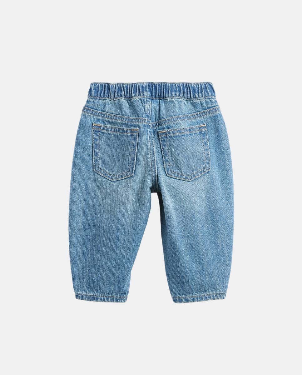 Calças de 5 Bolsos de Bebé com Bordado Gap Azul-claro-2