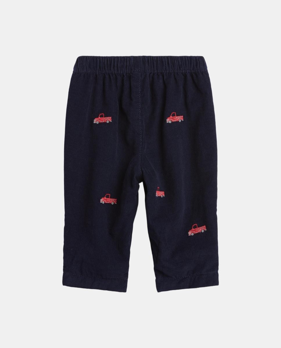 Pantalón de bebe de pana con cintura elástica y bordados - Gap - Azul Azul-2