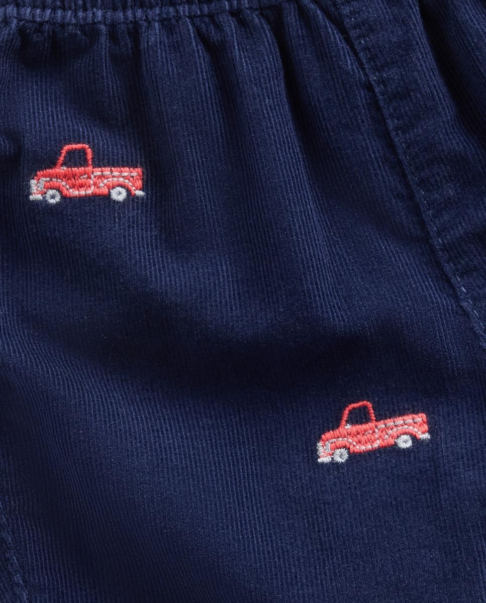 Pantalón de bebe de pana con cintura elástica y bordados - Gap - Azul Azul-3