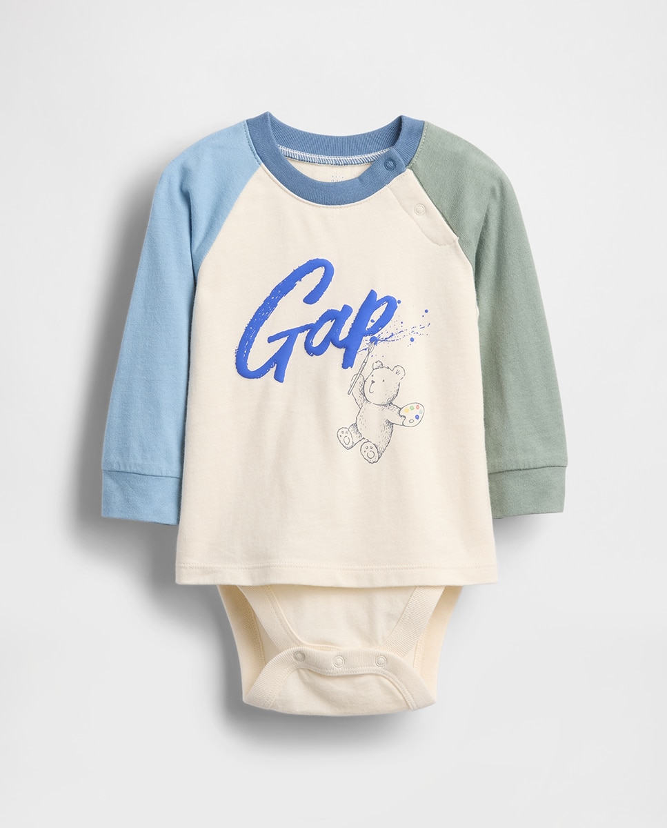 Imagem 0 de Body de Manga Comprida de Bebé com Decote Redondo com Fantasia