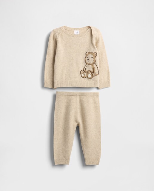 Imagen 0 de Conjunto de suéter de bebé de oso Brannan Baby CashSoft