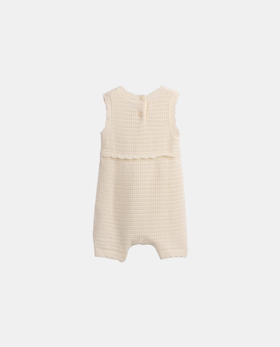 Babygrow Curto de Crochet de Bebé com Decote Redondo e Estampado de Gelados Gap Bege-3